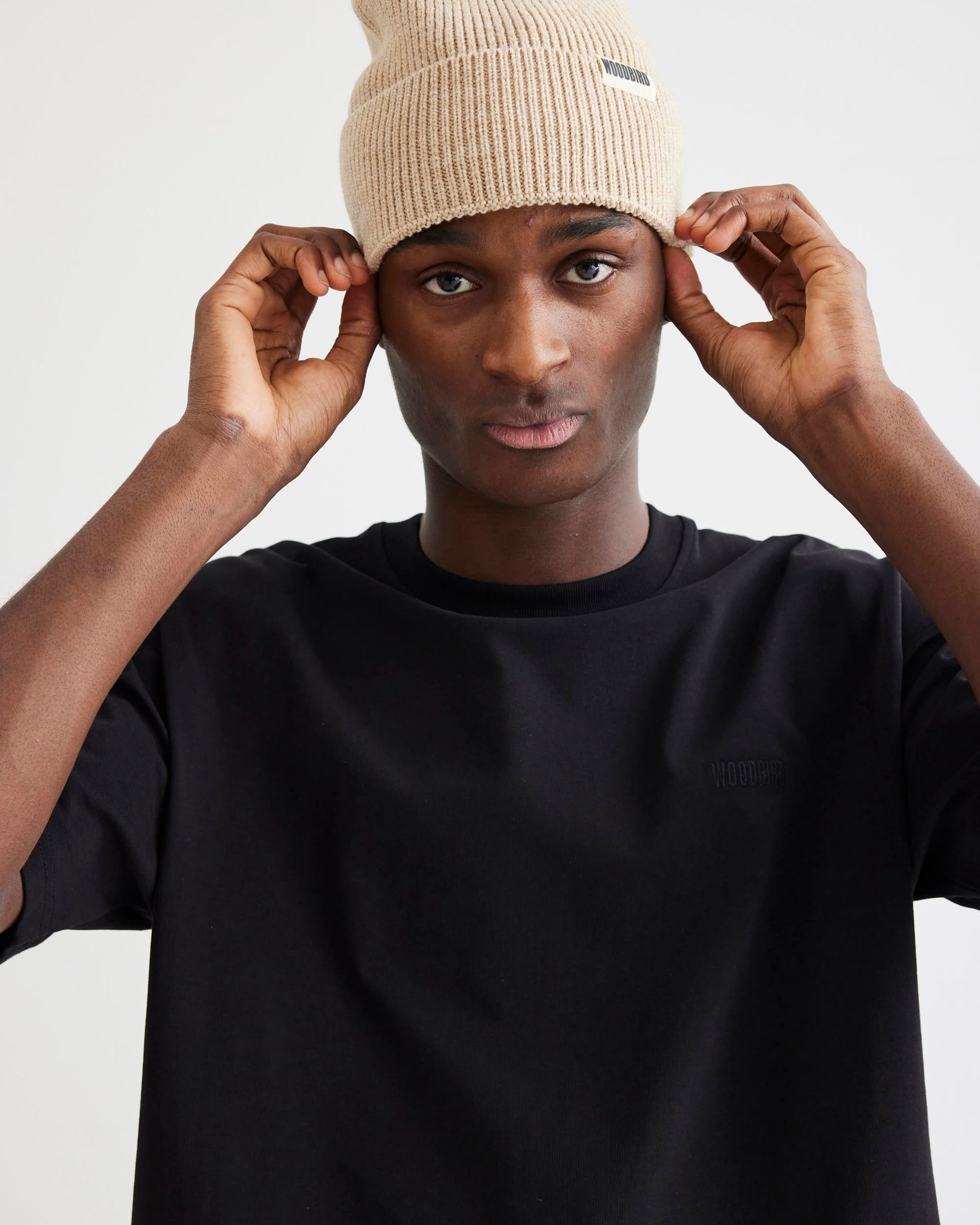 Woodbird WBBaine Base tee T-Shirts Black