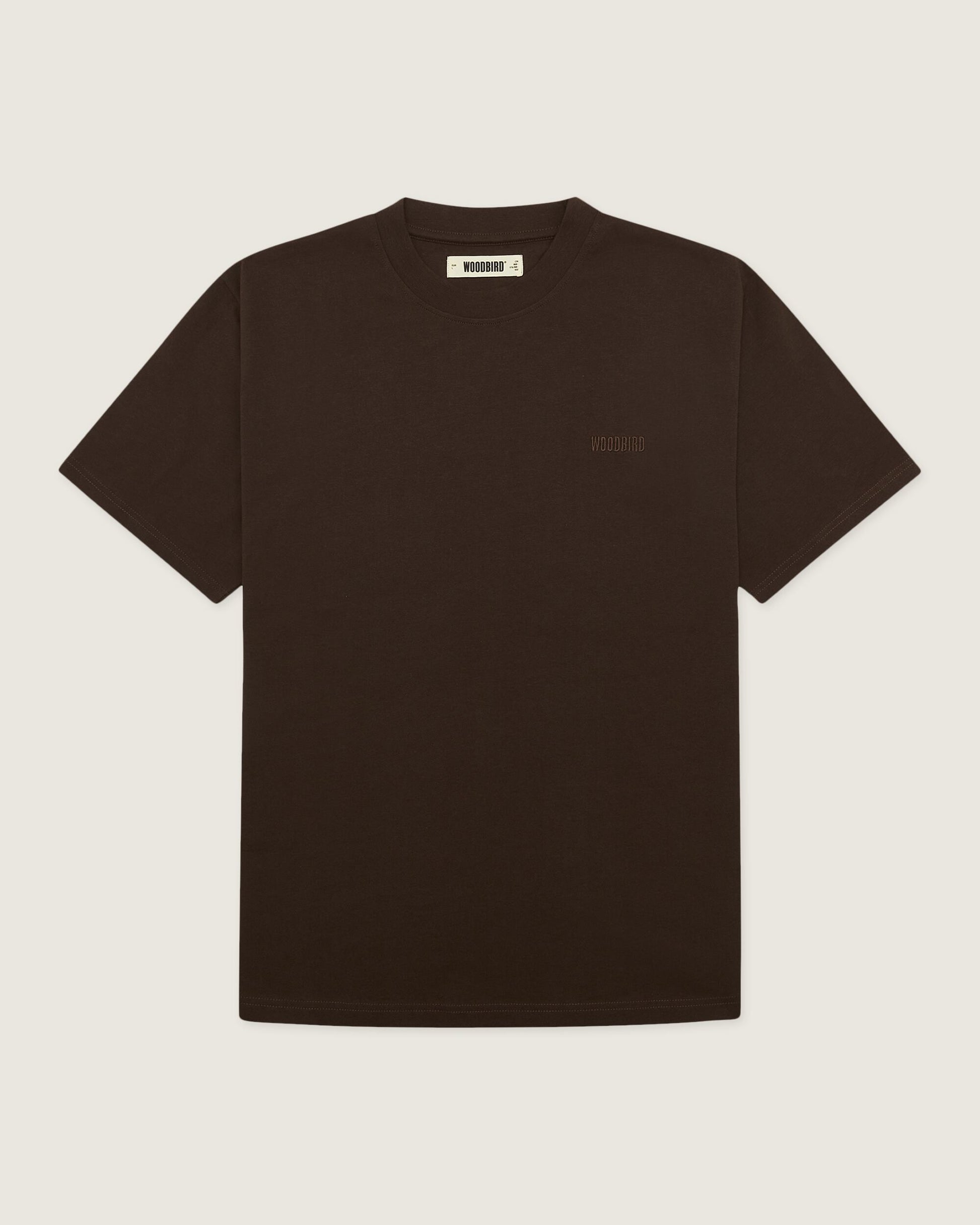 Woodbird WBBaine Base tee T-Shirts Brown