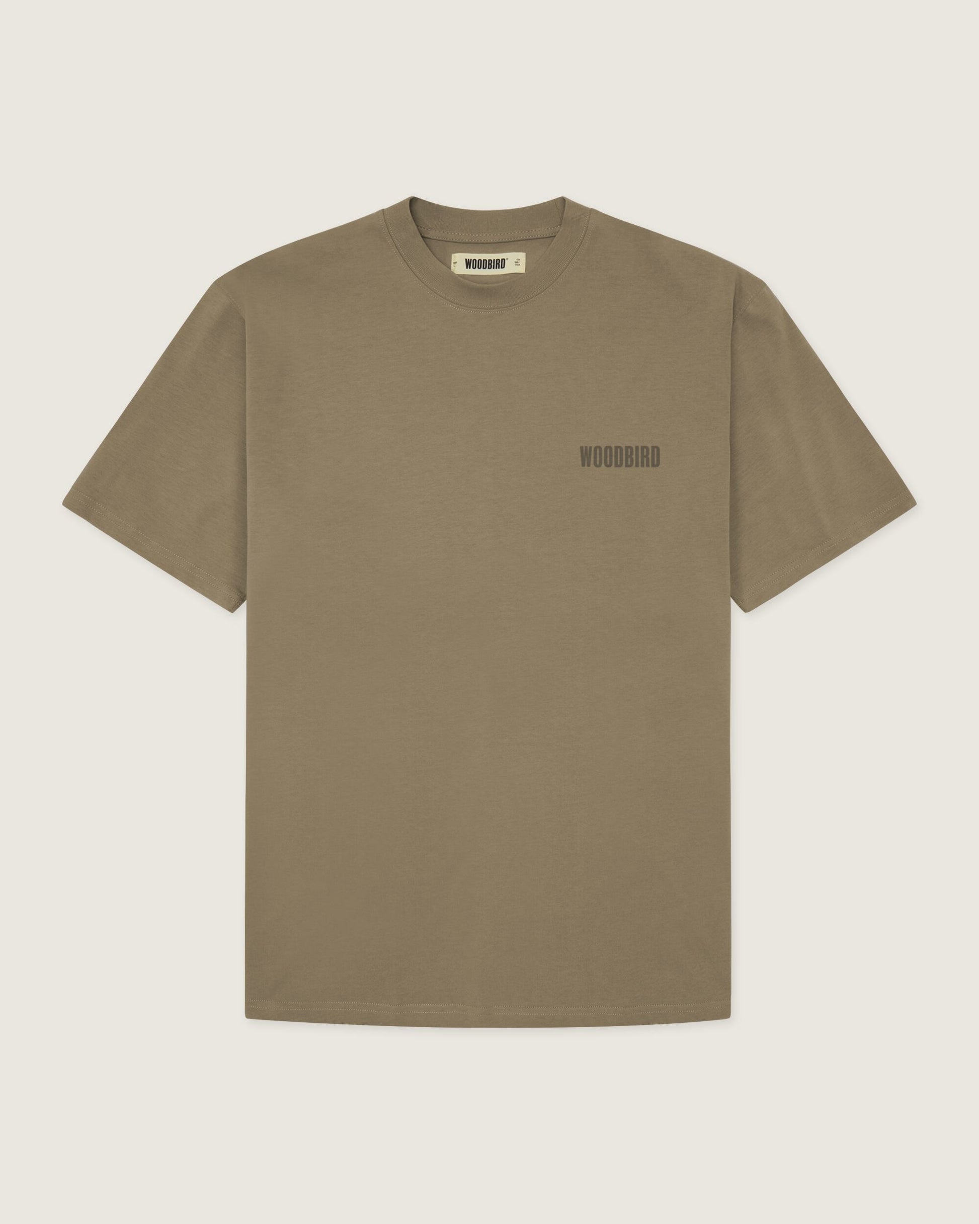 Woodbird WBBaine Base tee T-Shirts Dark Brown
