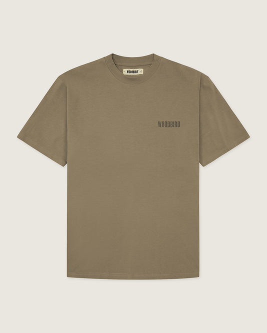 Woodbird WBBaine Base tee T-Shirts Dark Brown