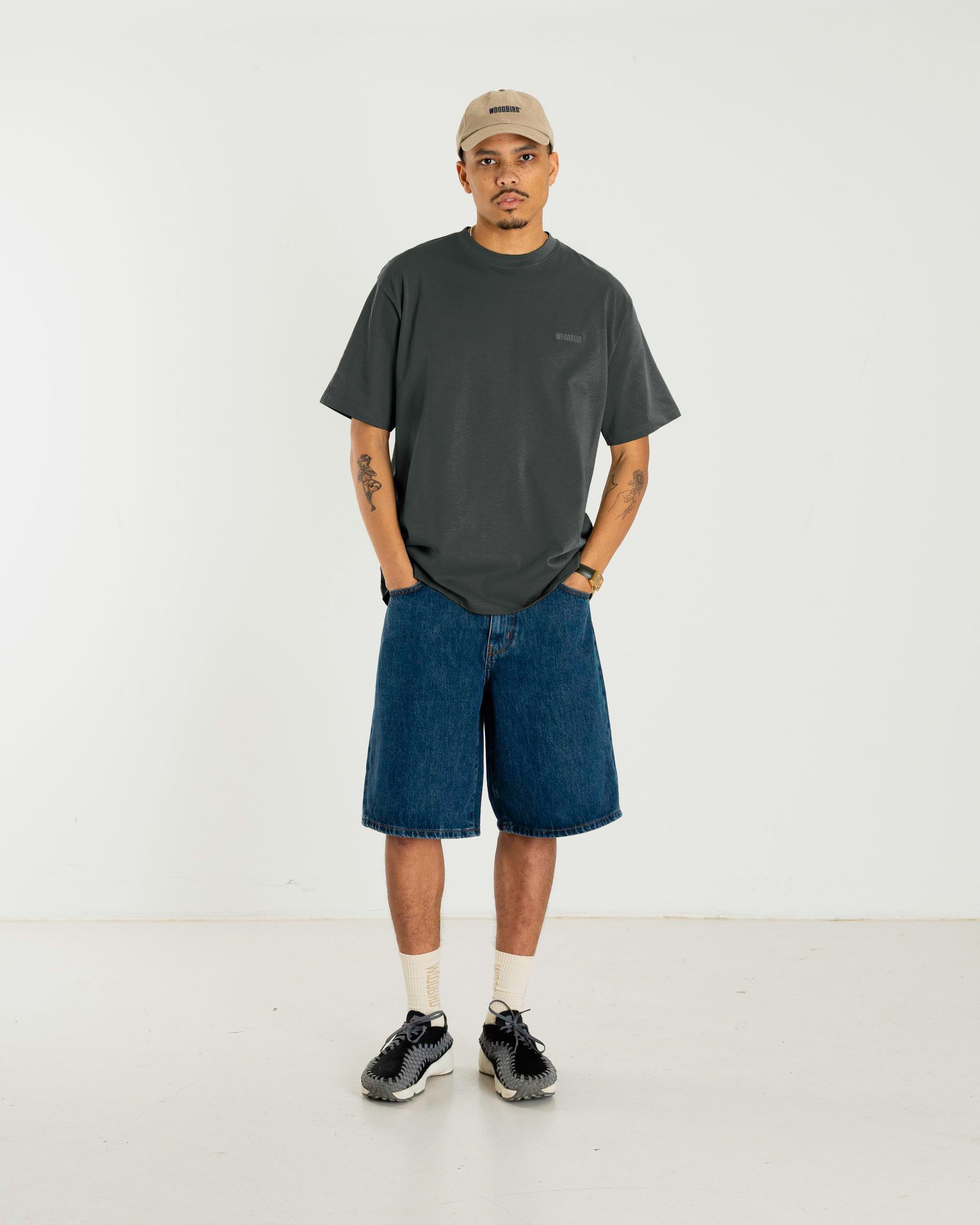 Woodbird WBBaine Base tee T-Shirts Forrest Green