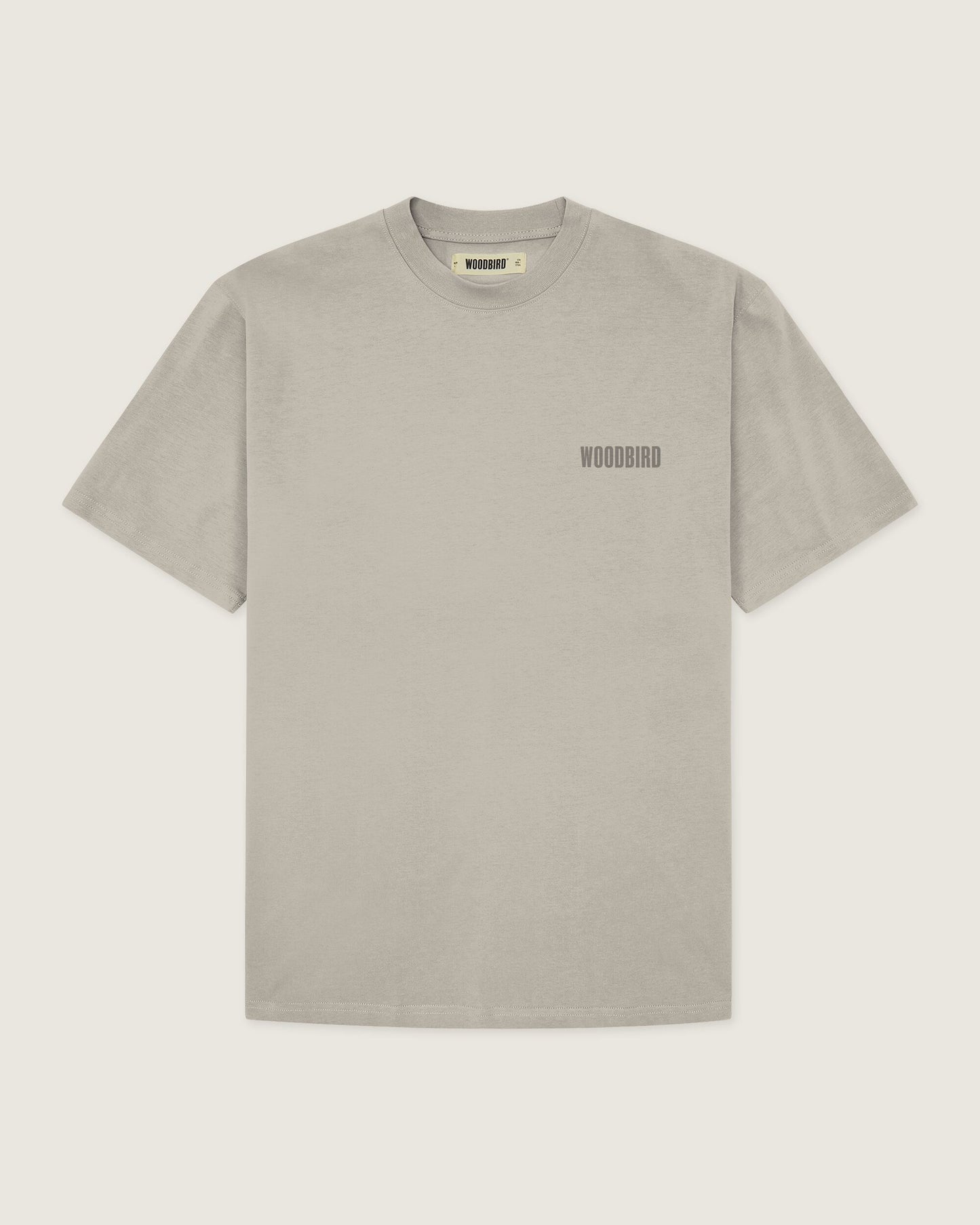 Woodbird WBBaine Base tee T-Shirts Light Grey