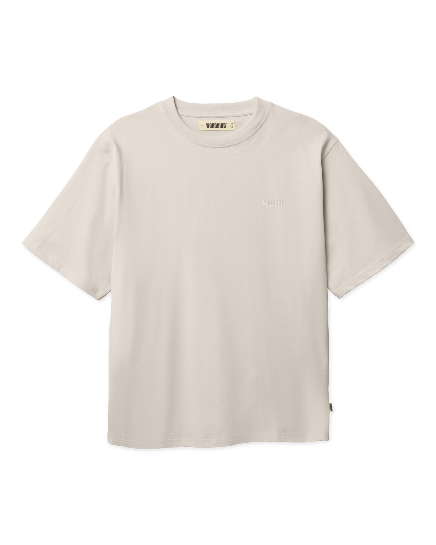 Woodbird WBBaine Base tee T-Shirts Light Grey