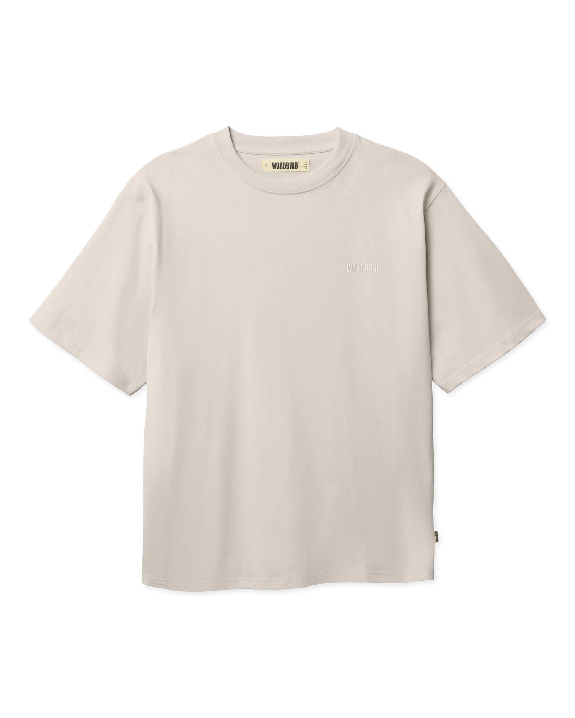 Woodbird WBBaine Base tee T-Shirts Light Grey