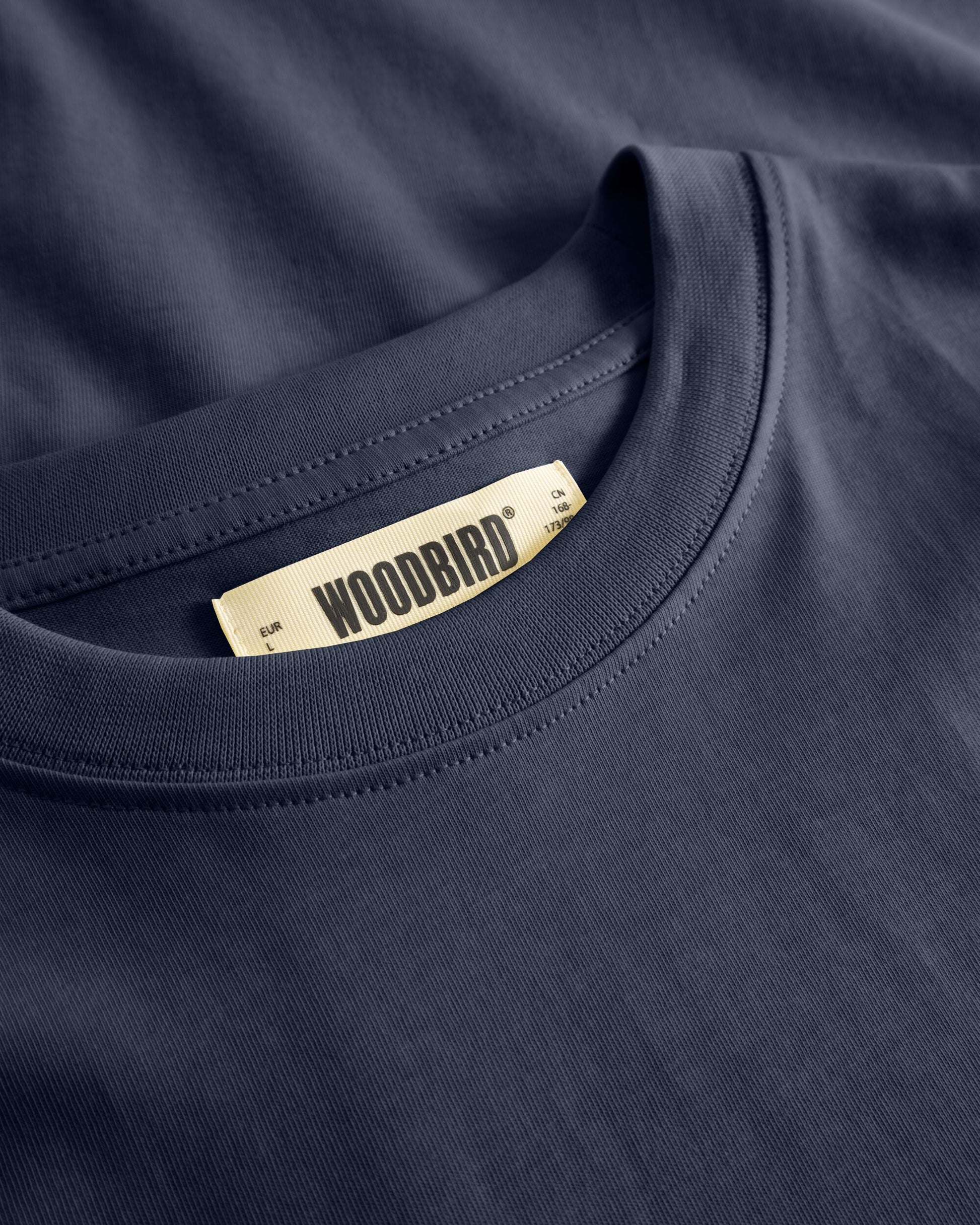 Woodbird WBBaine Base tee T-Shirts Navy