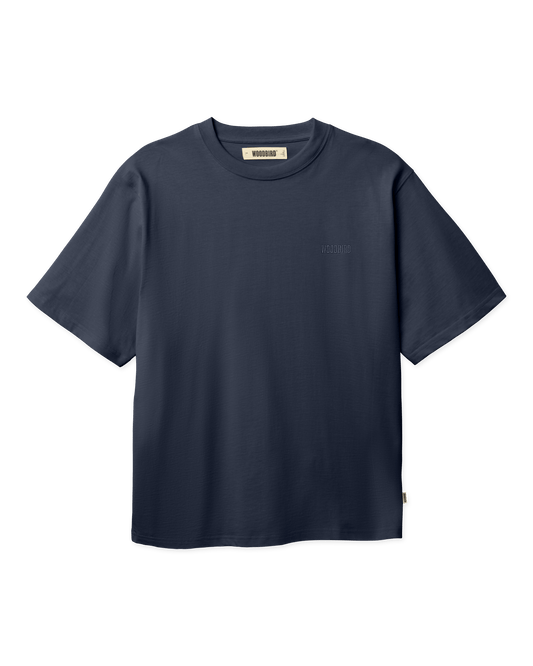 Woodbird WBBaine Base tee T-Shirts Navy