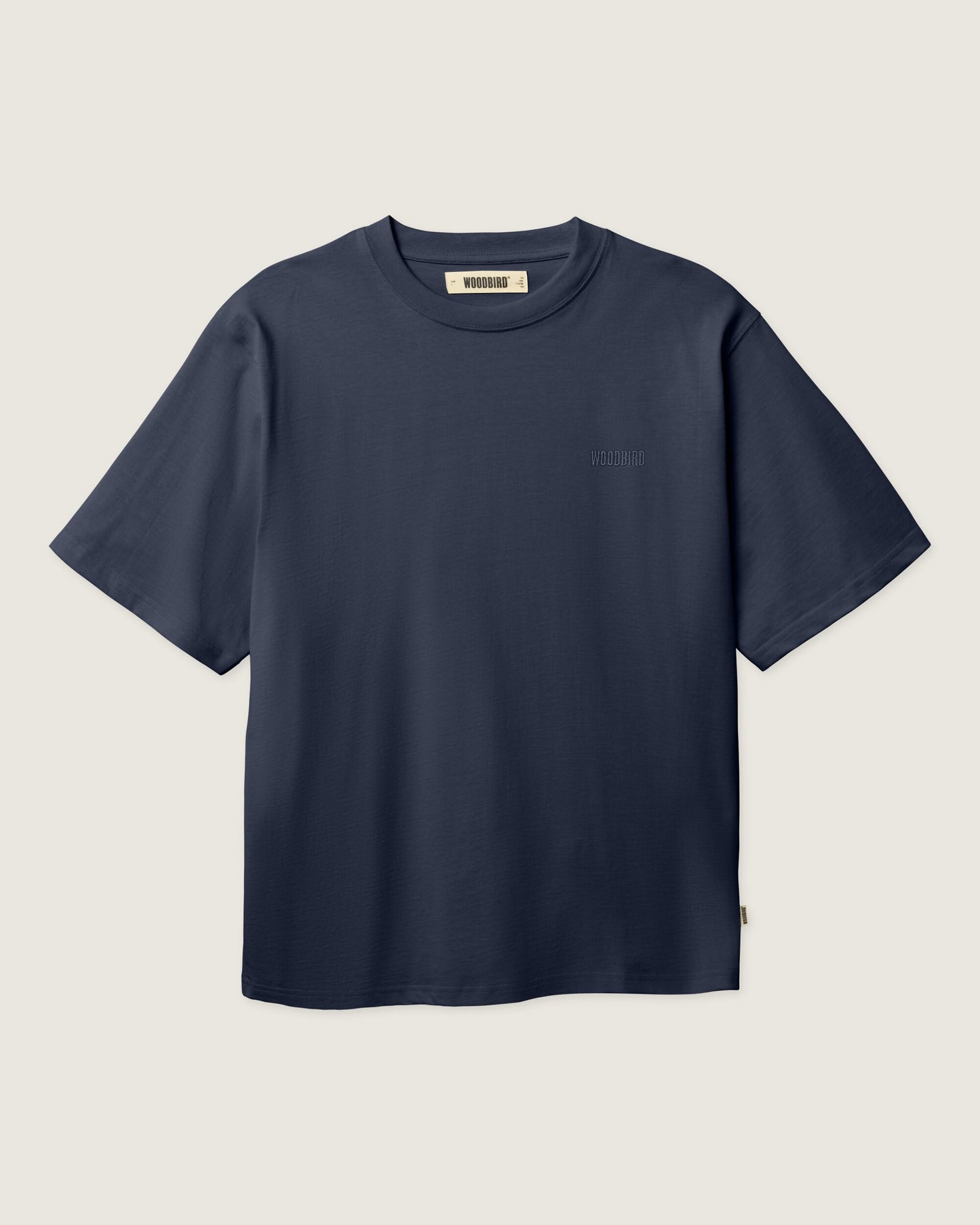 Woodbird WBBaine Base tee T-Shirts Navy