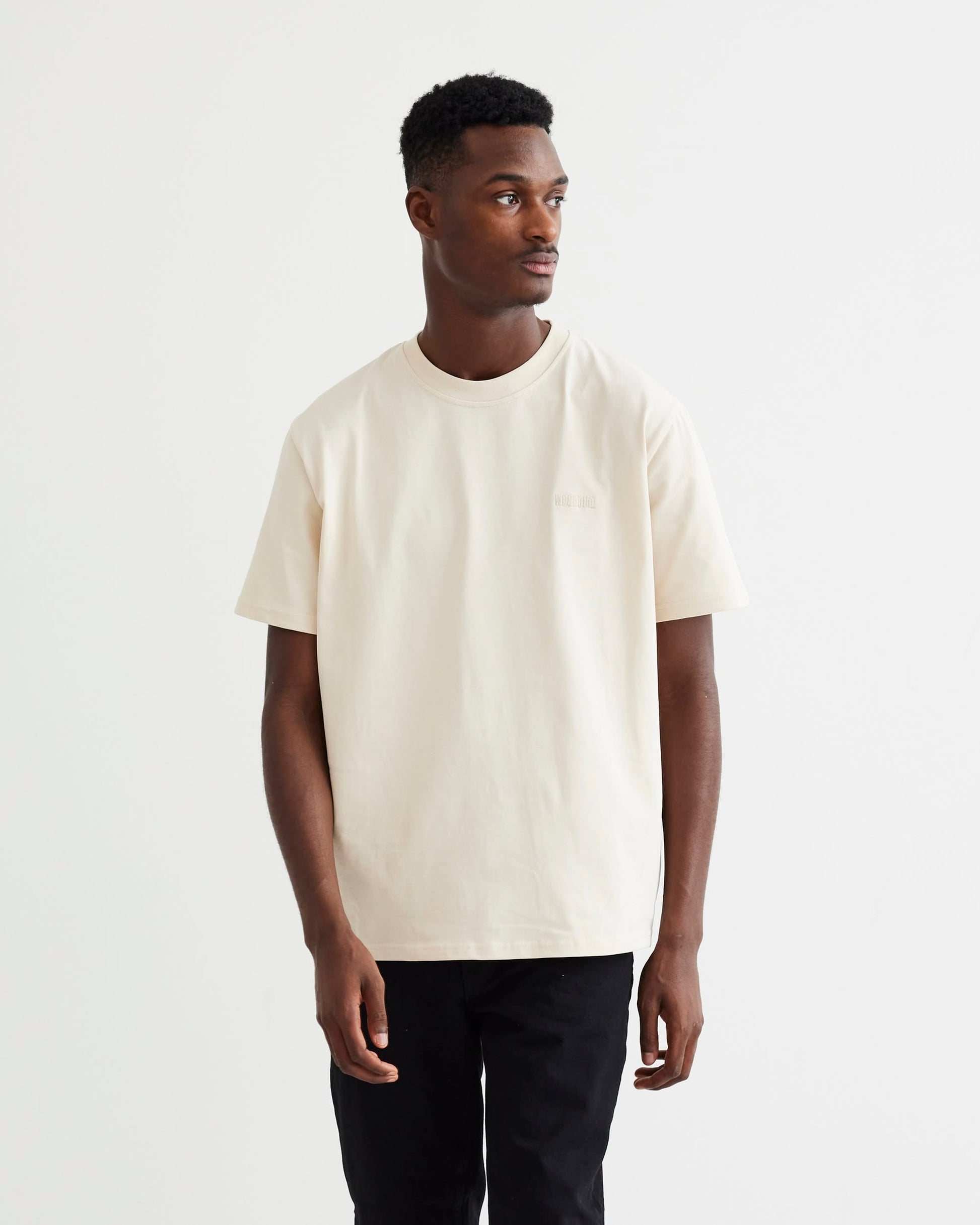 Woodbird WBBaine Base tee T-Shirts Off White