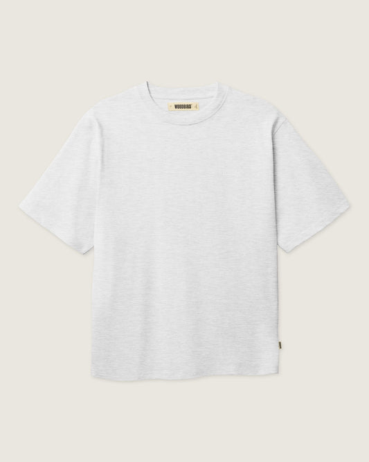 Woodbird WBBaine Base tee T-Shirts Snow Melange