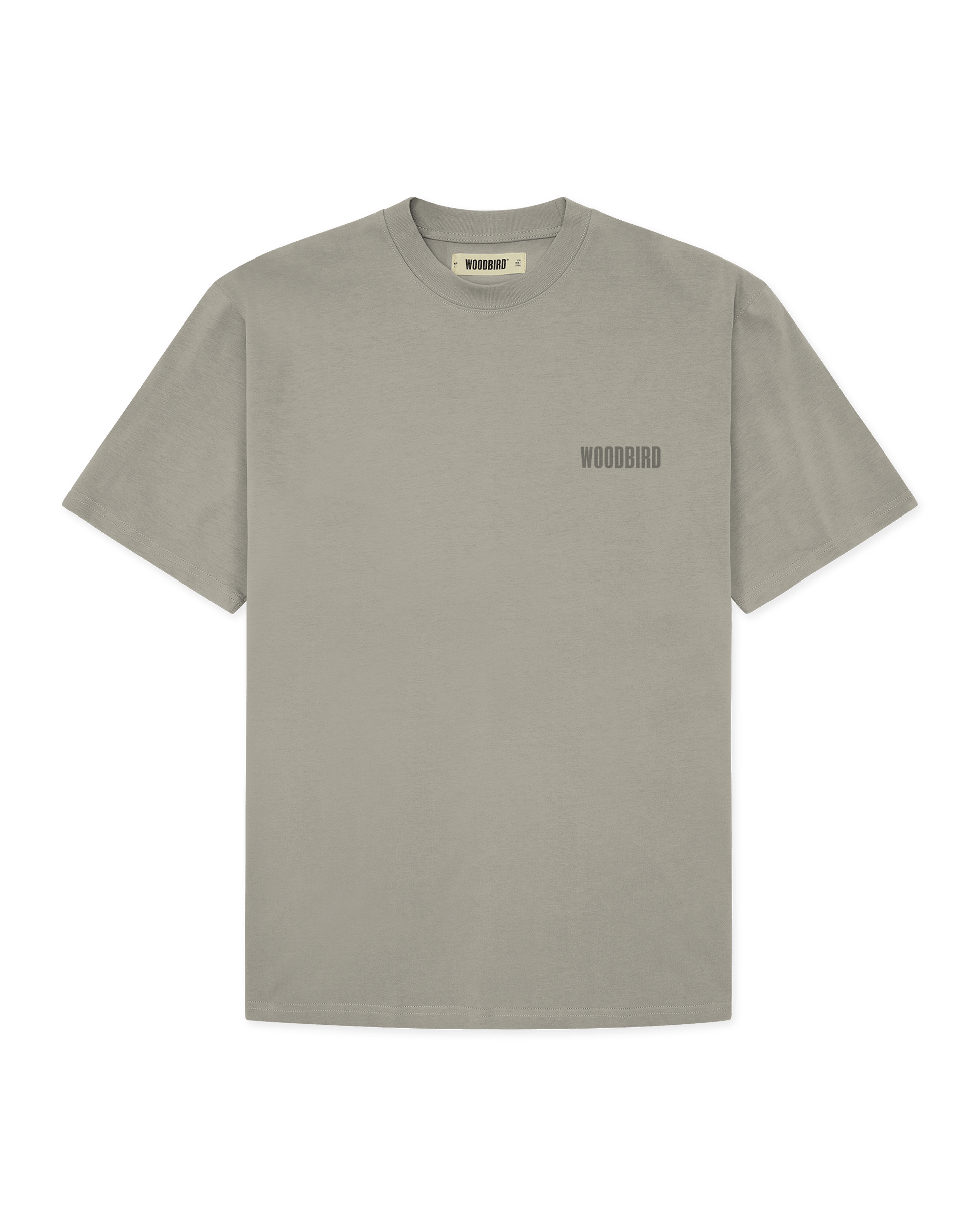 Woodbird WBBaine Base tee T-Shirts Stone