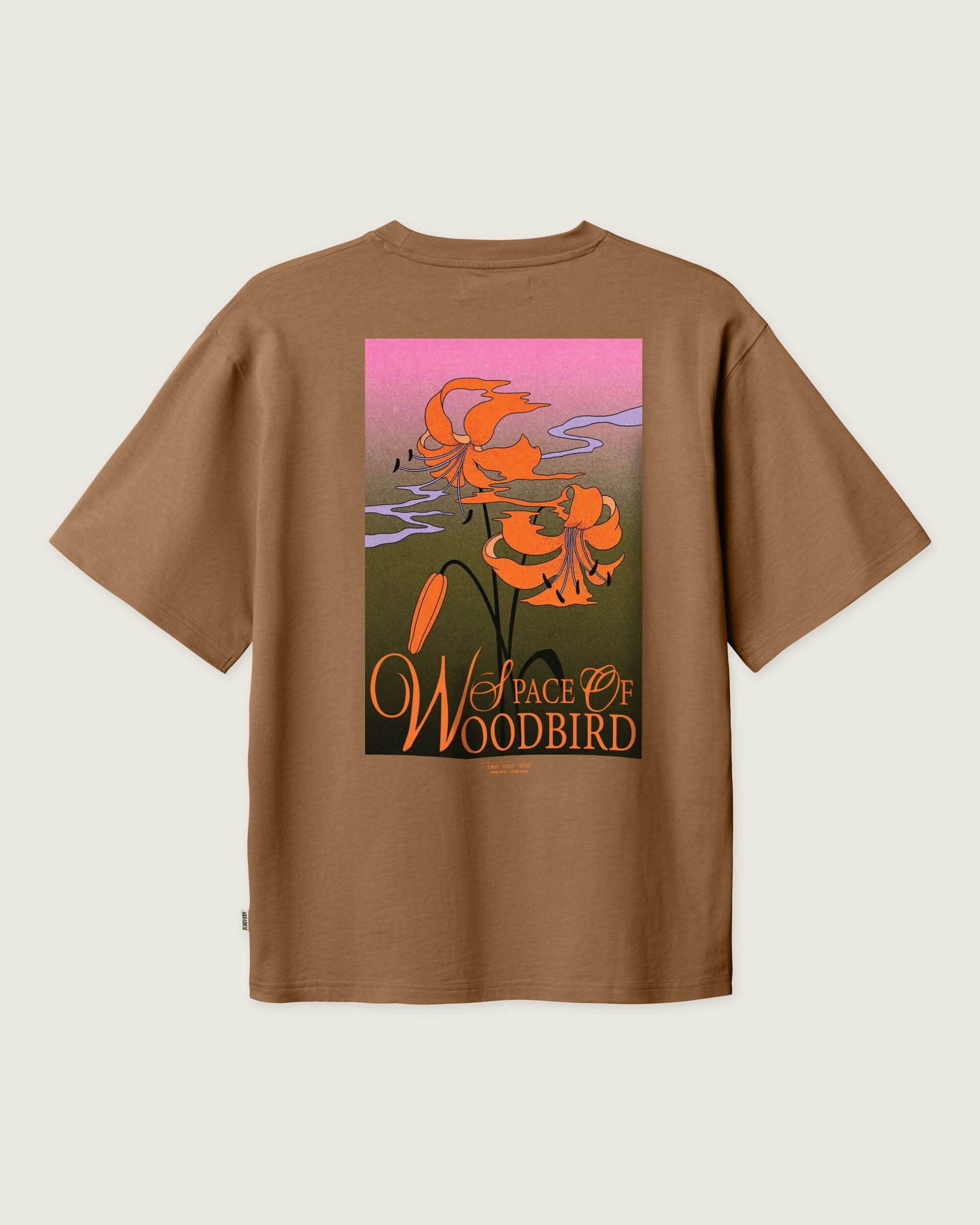 Woodbird WBBaine Flower Tee T-Shirts Dark Brown