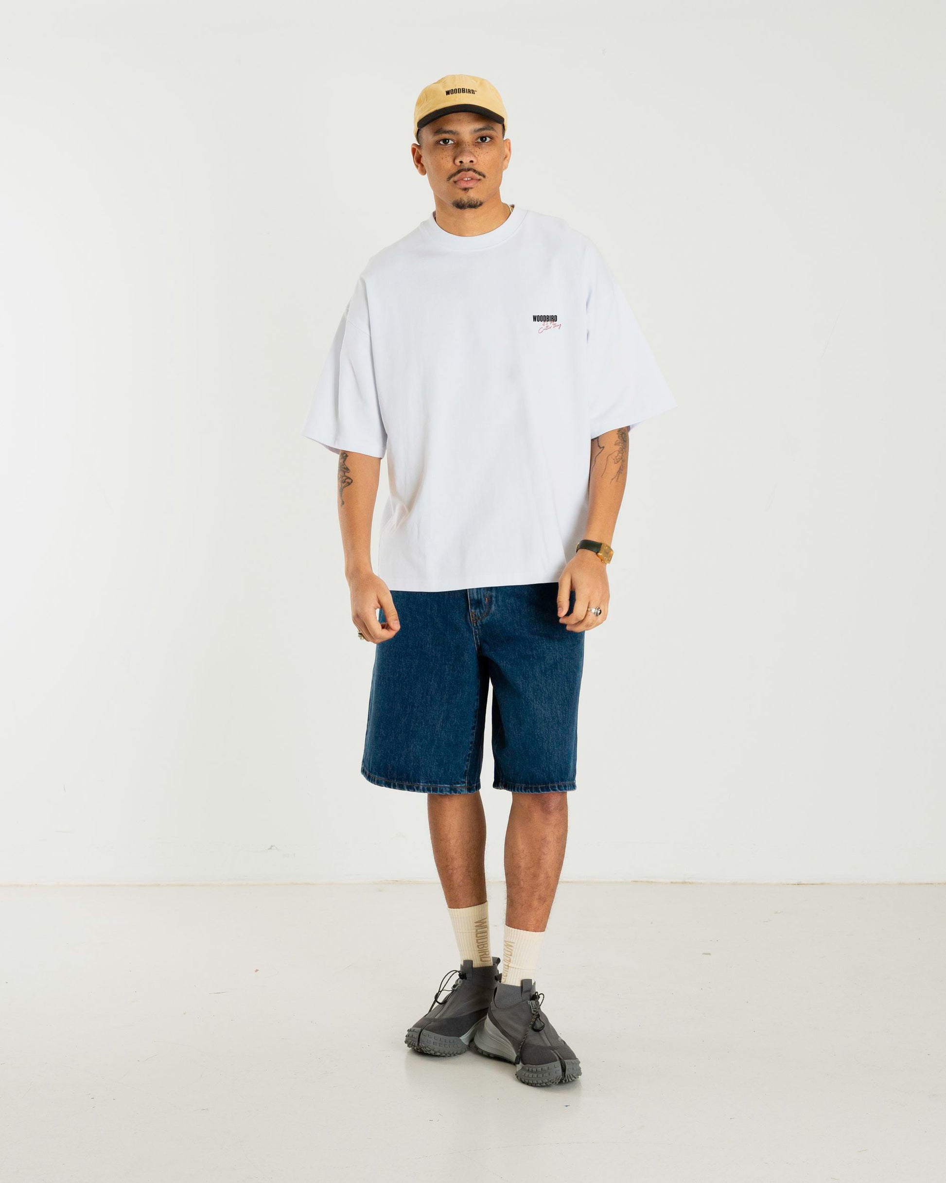 Woodbird WBBaine Ganbei Tee T-Shirts White