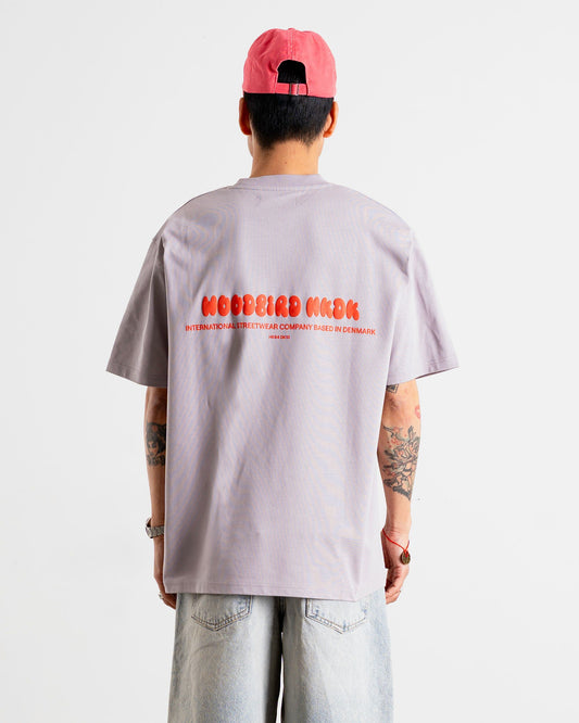 Woodbird WBBaine Intern Tee T-Shirts Grey-Purple