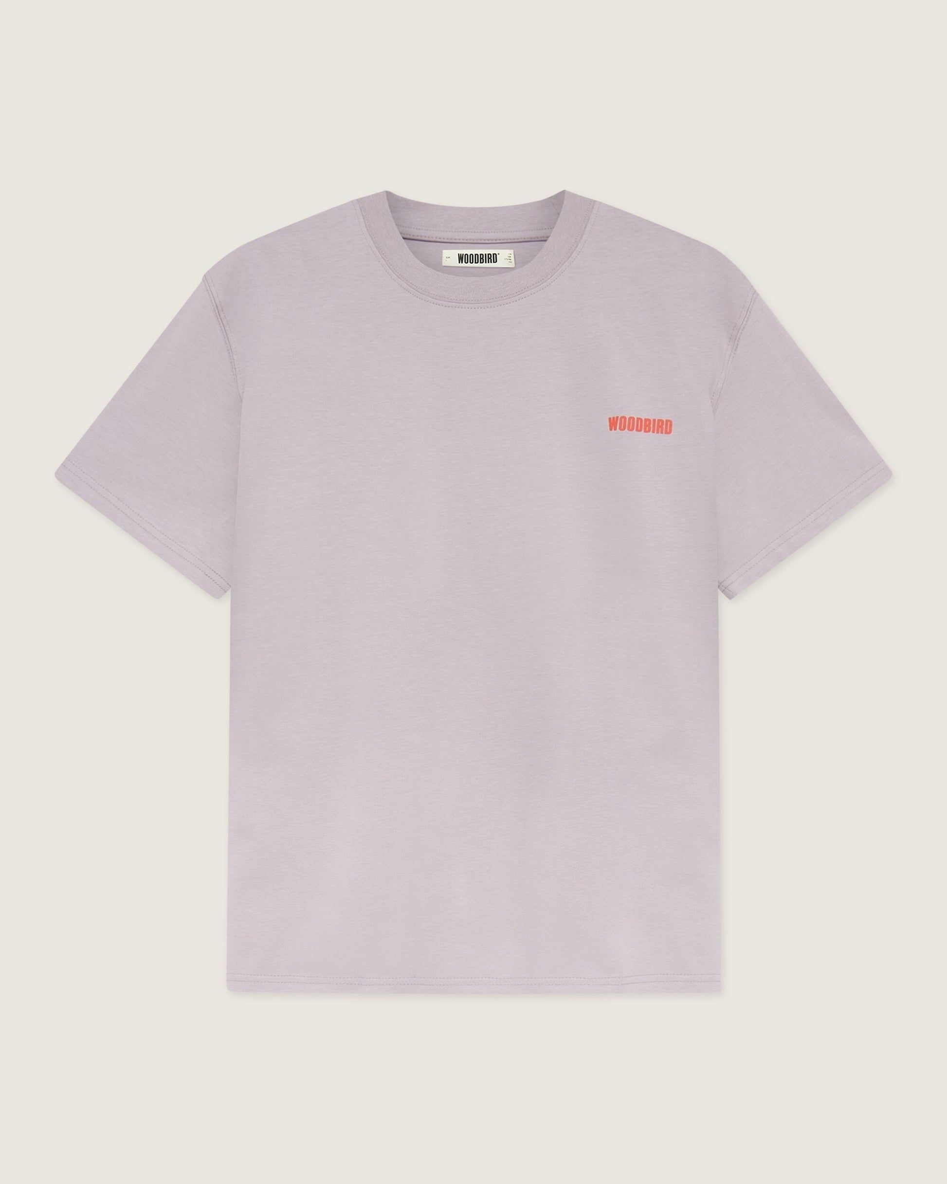 Woodbird WBBaine Intern Tee T-Shirts Grey-Purple