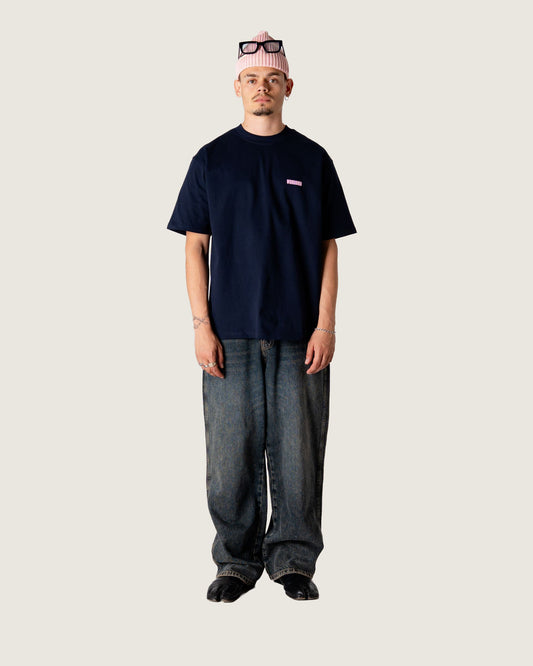 Woodbird WBBaine Koi Tee T-Shirts Dark Navy