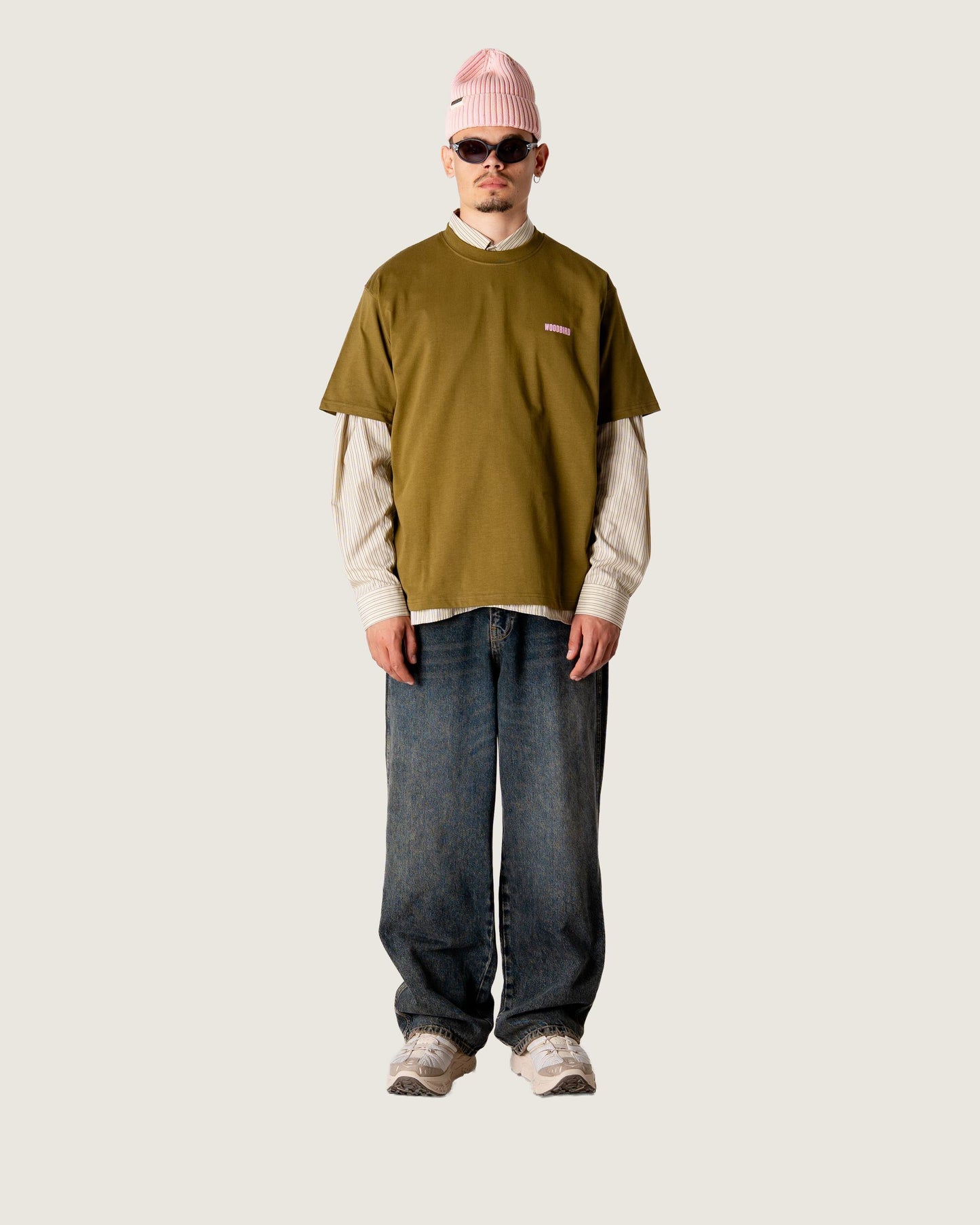 Woodbird WBBaine Space Tee T-Shirts Dark Green