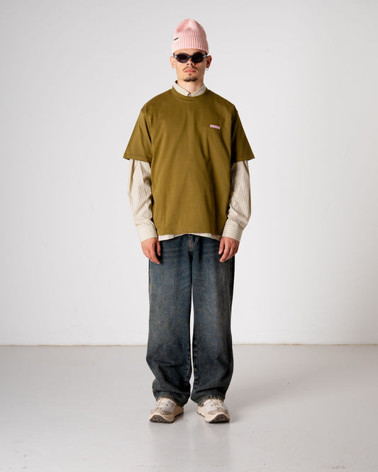 Woodbird WBBaine Space Tee T-Shirts Dark Green