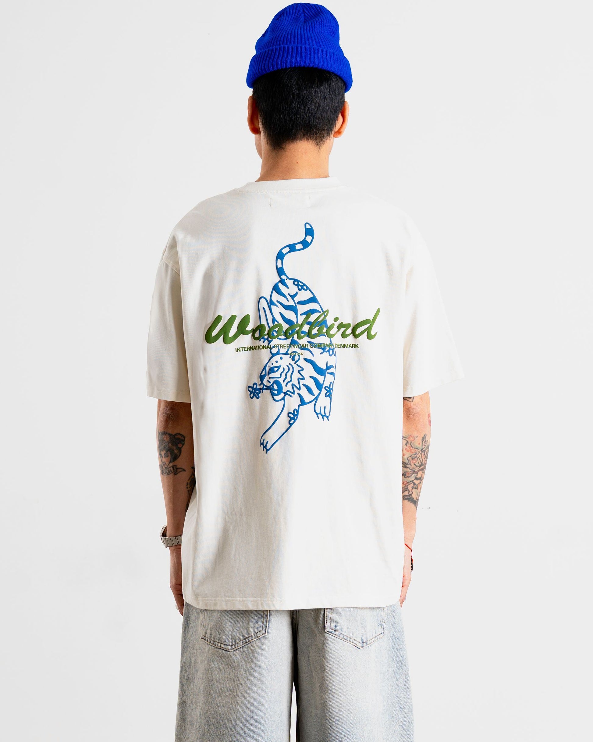 Woodbird WBBaine Tiger tee T-Shirts Off White