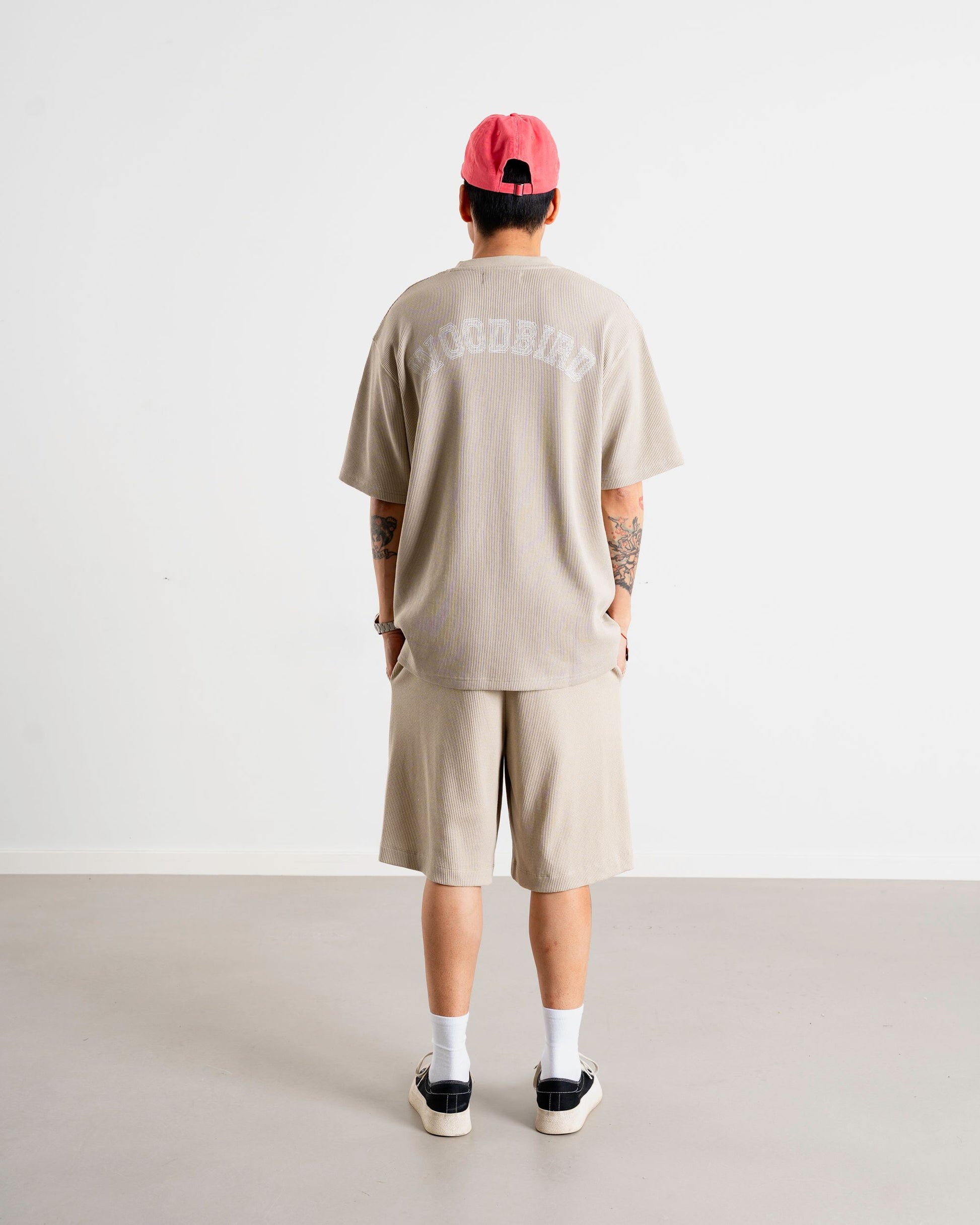 Woodbird WBBaine Waffel Tee T-Shirts Taupe Brown