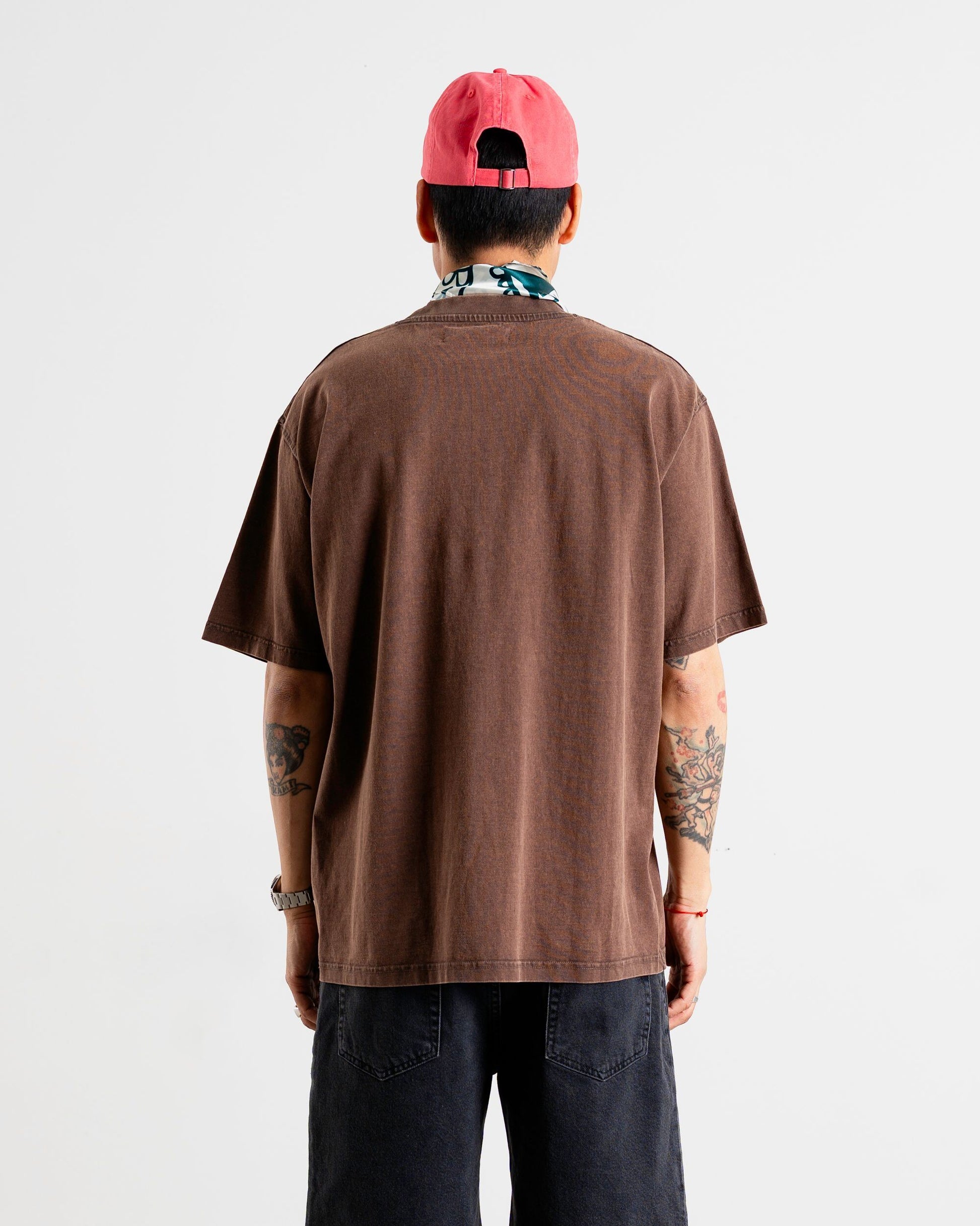 Woodbird WBBaine Washed Tee T-Shirts Brown