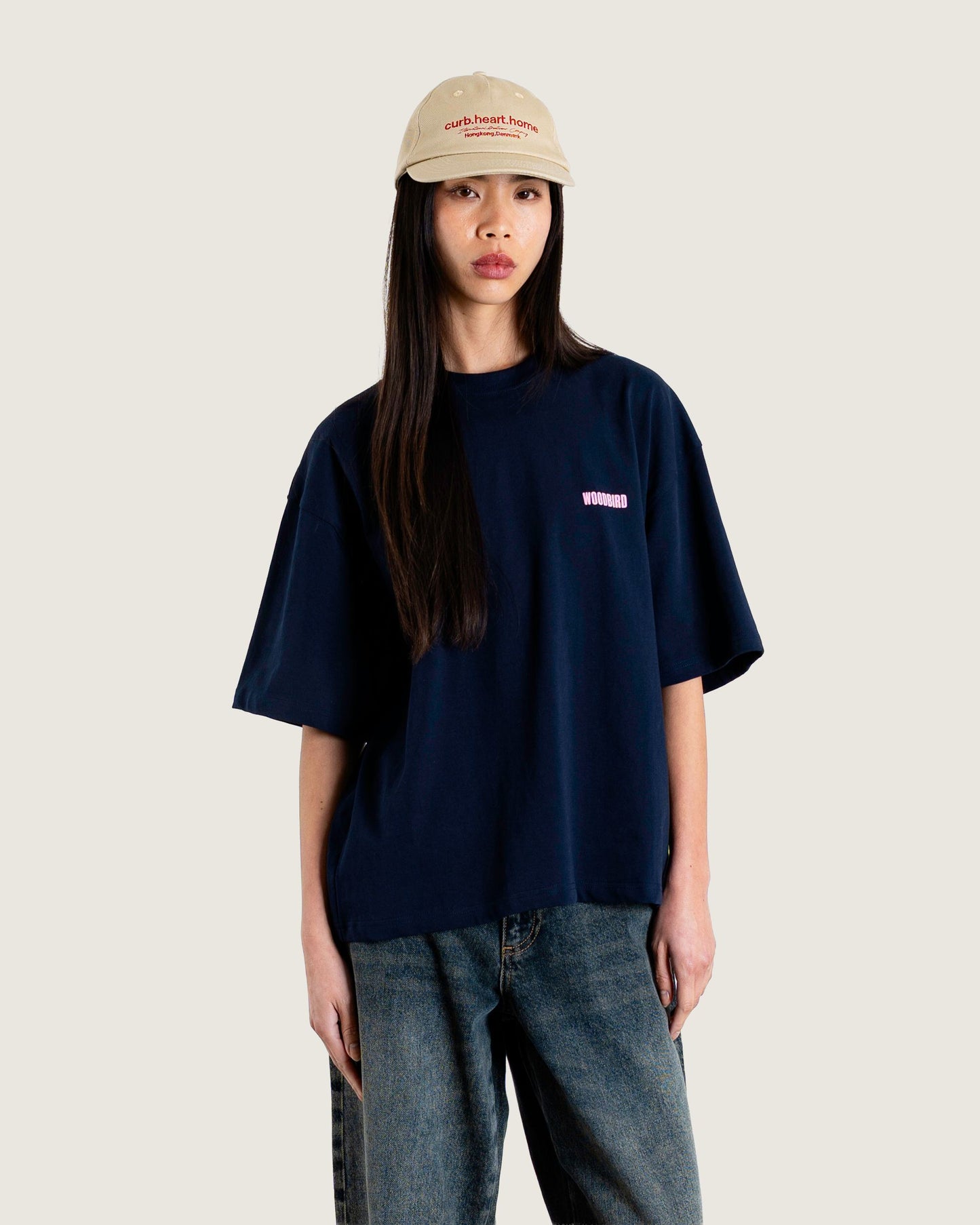 Woodbird Female WBBalo Koi Tee T-Shirts Dark Navy