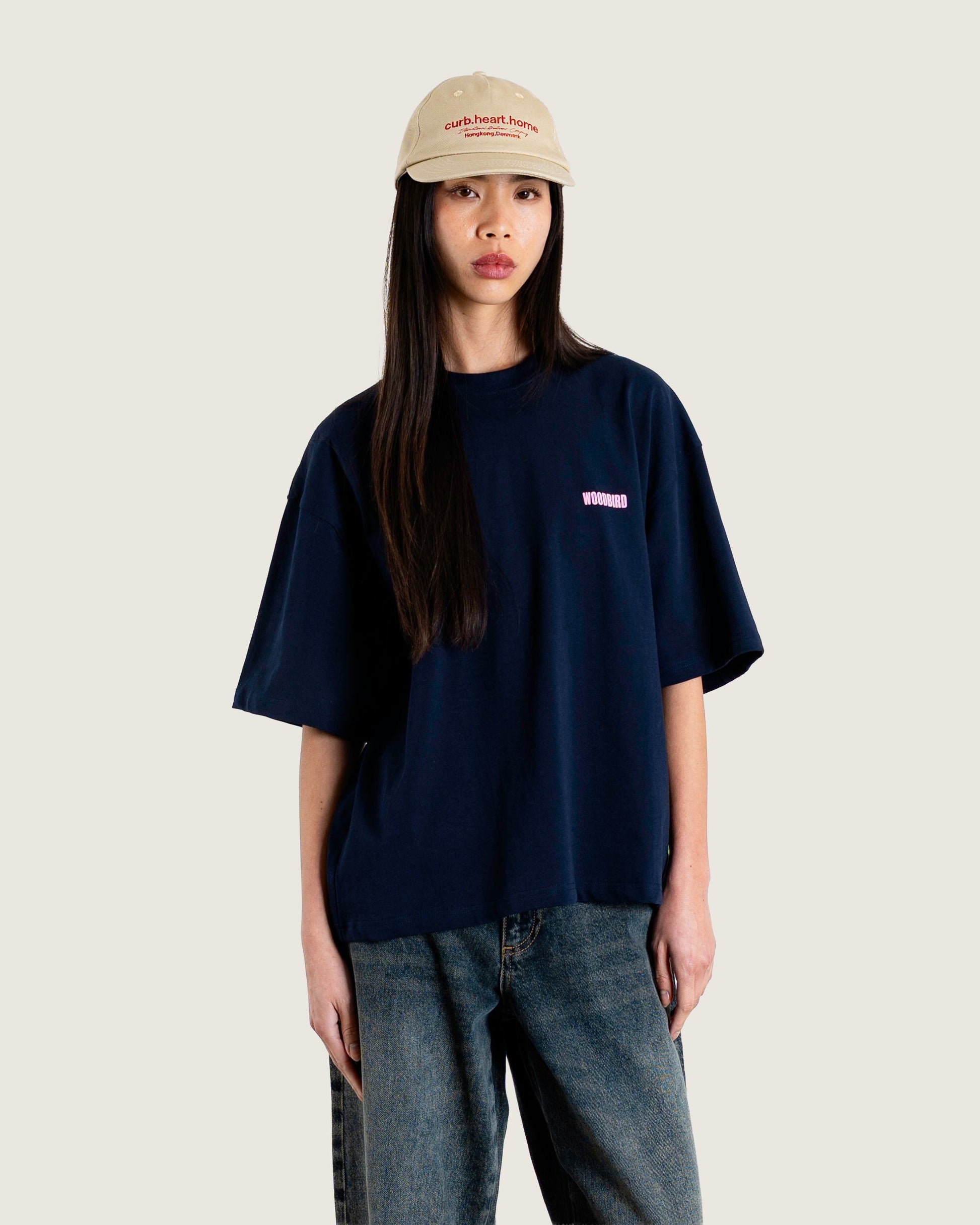 Woodbird Female WBBalo Koi Tee T-Shirts Dark Navy