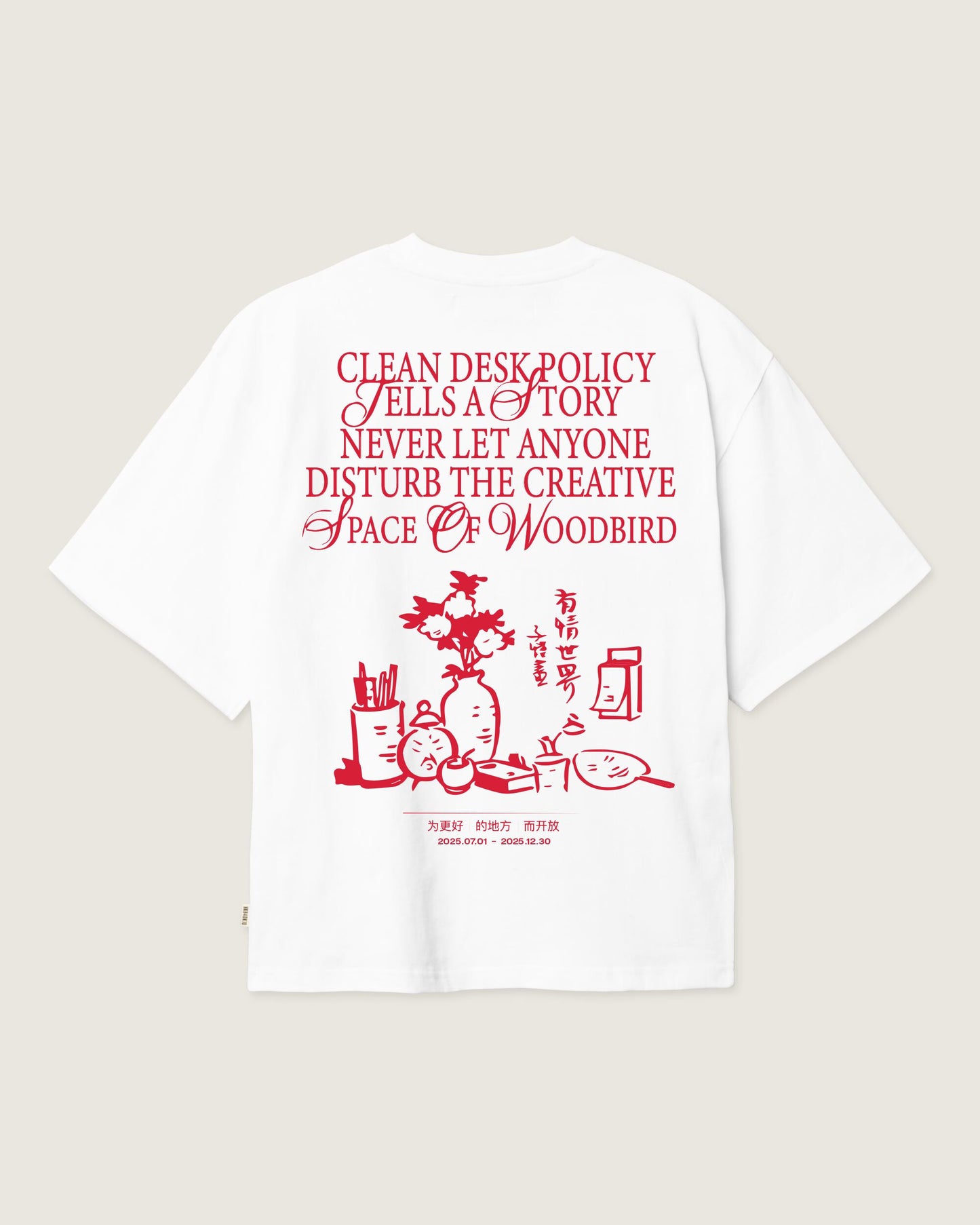 Woodbird Female WBBalo Space Tee T-Shirts White