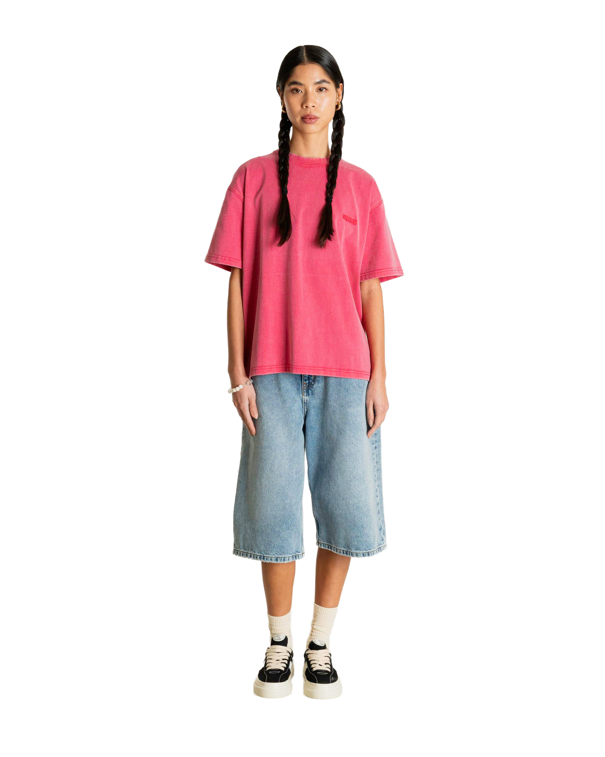 Woodbird Female WBBalo Washed Tee T-Shirts Pink
