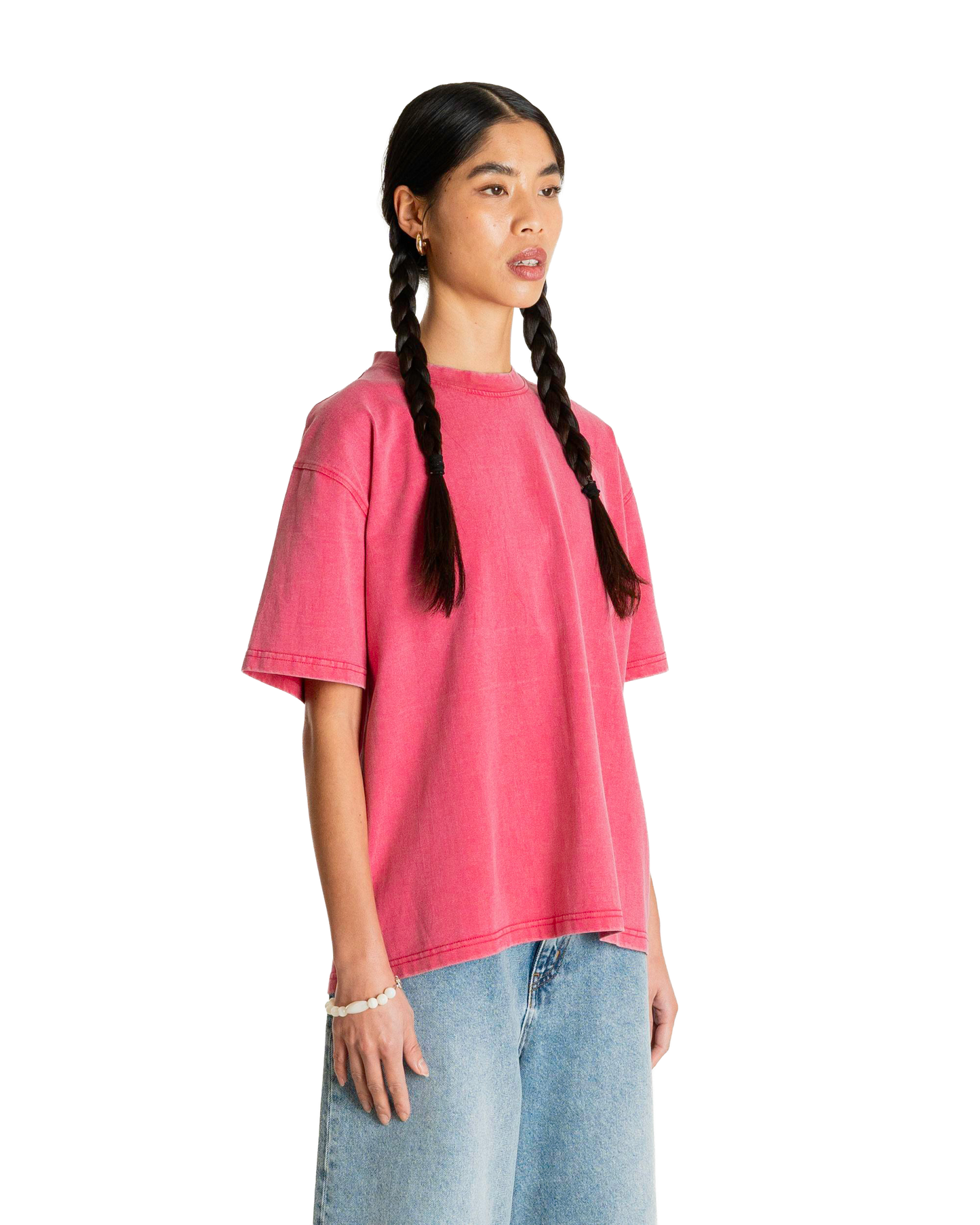 Woodbird Female WBBalo Washed Tee T-Shirts Pink