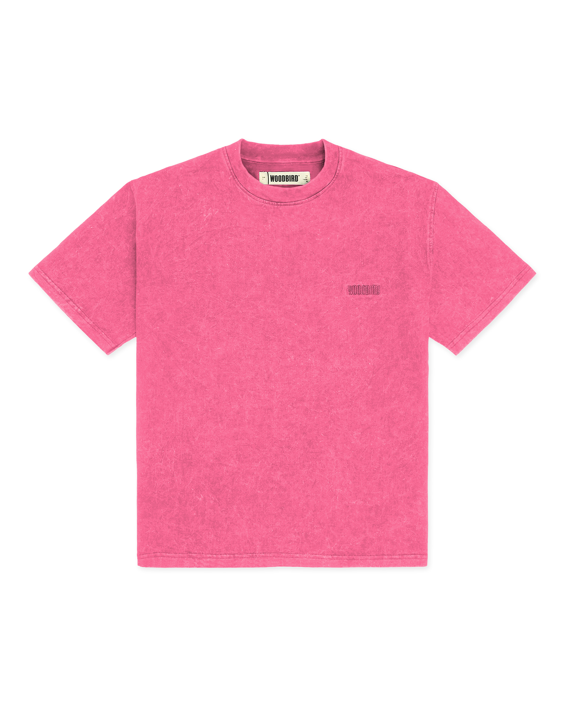 Woodbird Female WBBalo Washed Tee T-Shirts Pink