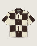 WBBanks Crochet Knit - Brown-Off White