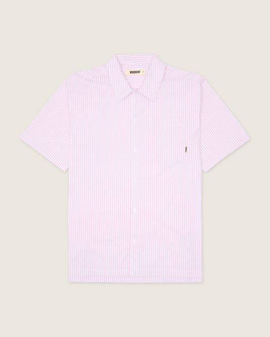 Woodbird WBBanks Stripe Shirt Shirts White-Pink