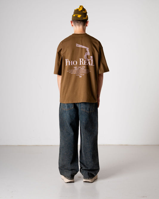 Woodbird WBBeam Pho Tee T-Shirts Dark Brown