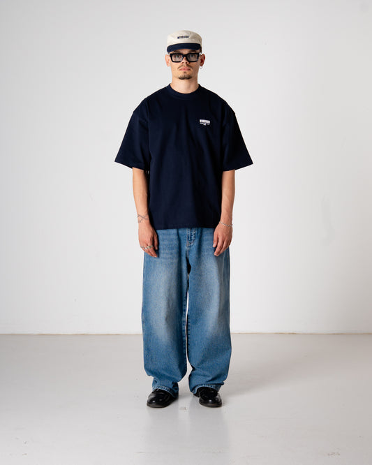 Woodbird WBBeam Pho Tee T-Shirts Dark Navy