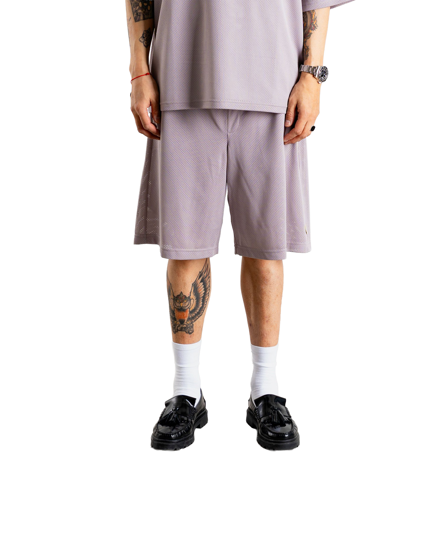 Woodbird WBBen Mesh Shorts Shorts Grey-Purple