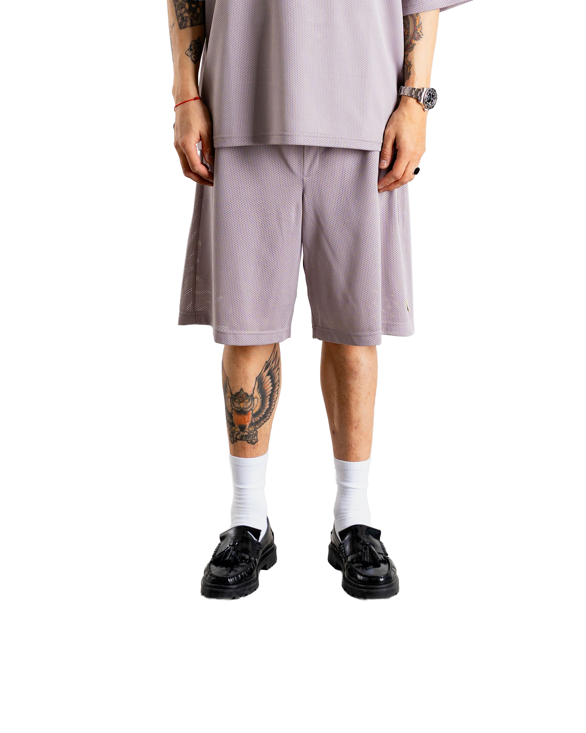 Woodbird WBBen Mesh Shorts Shorts Grey-Purple