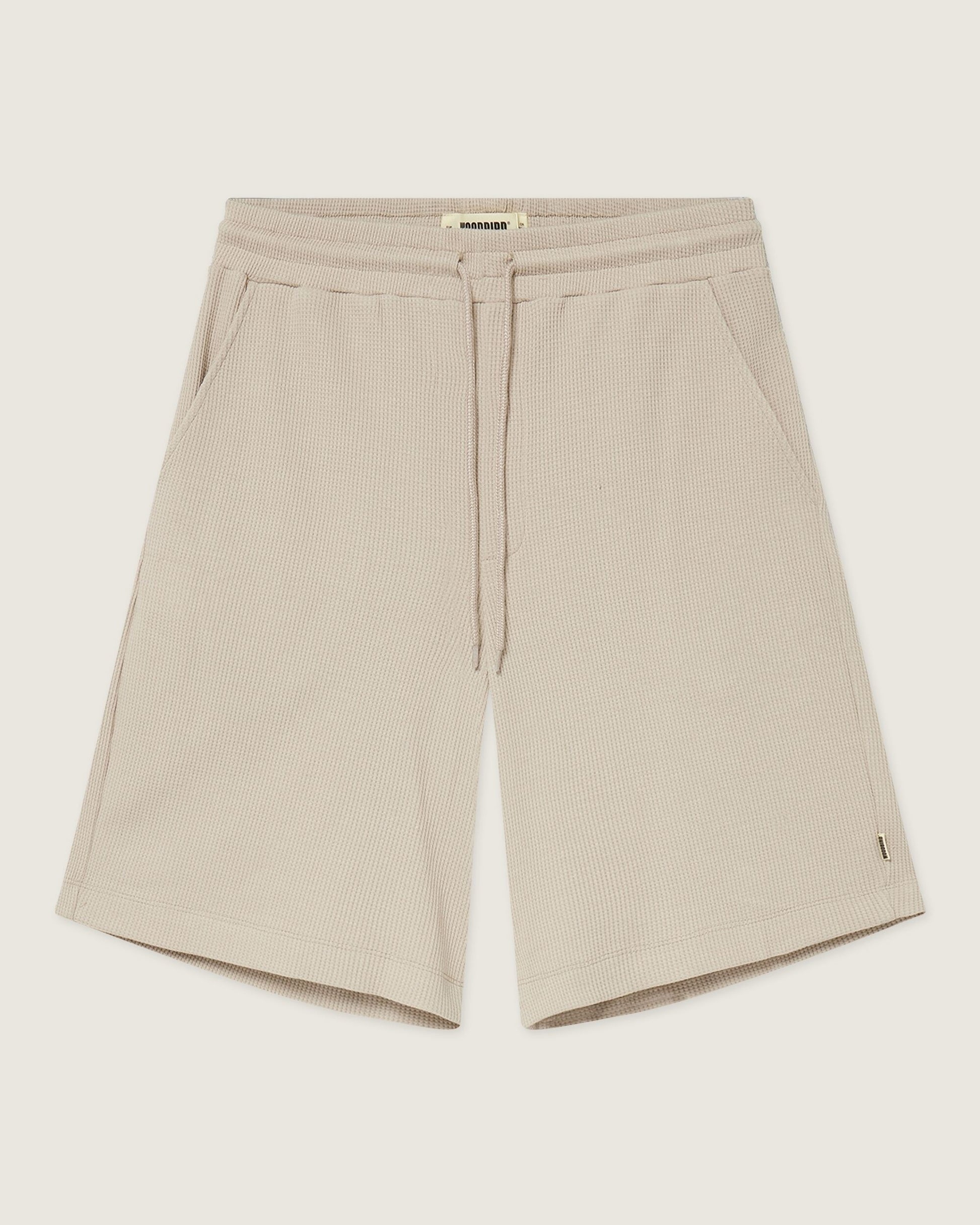 Woodbird WBBen Waffel Shorts Shorts Taupe Brown
