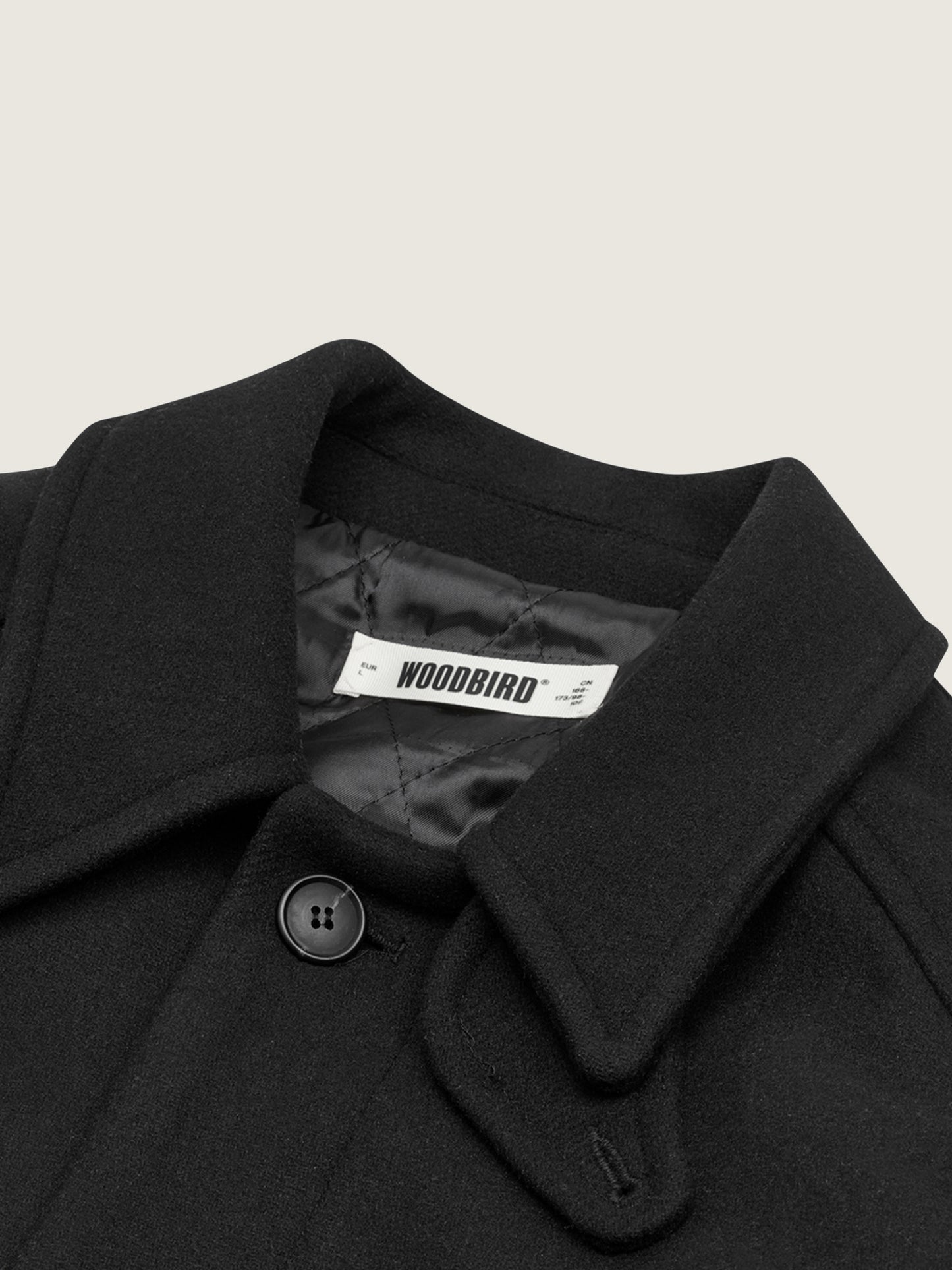 Woodbird WBBergt Wool Coat Outerwear Black