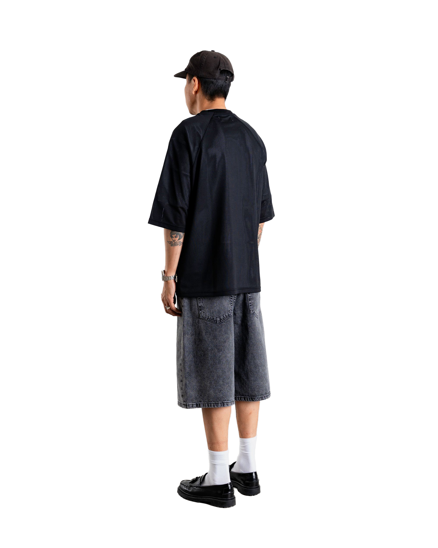 Woodbird WBBlake Mesh Tee T-Shirts Black