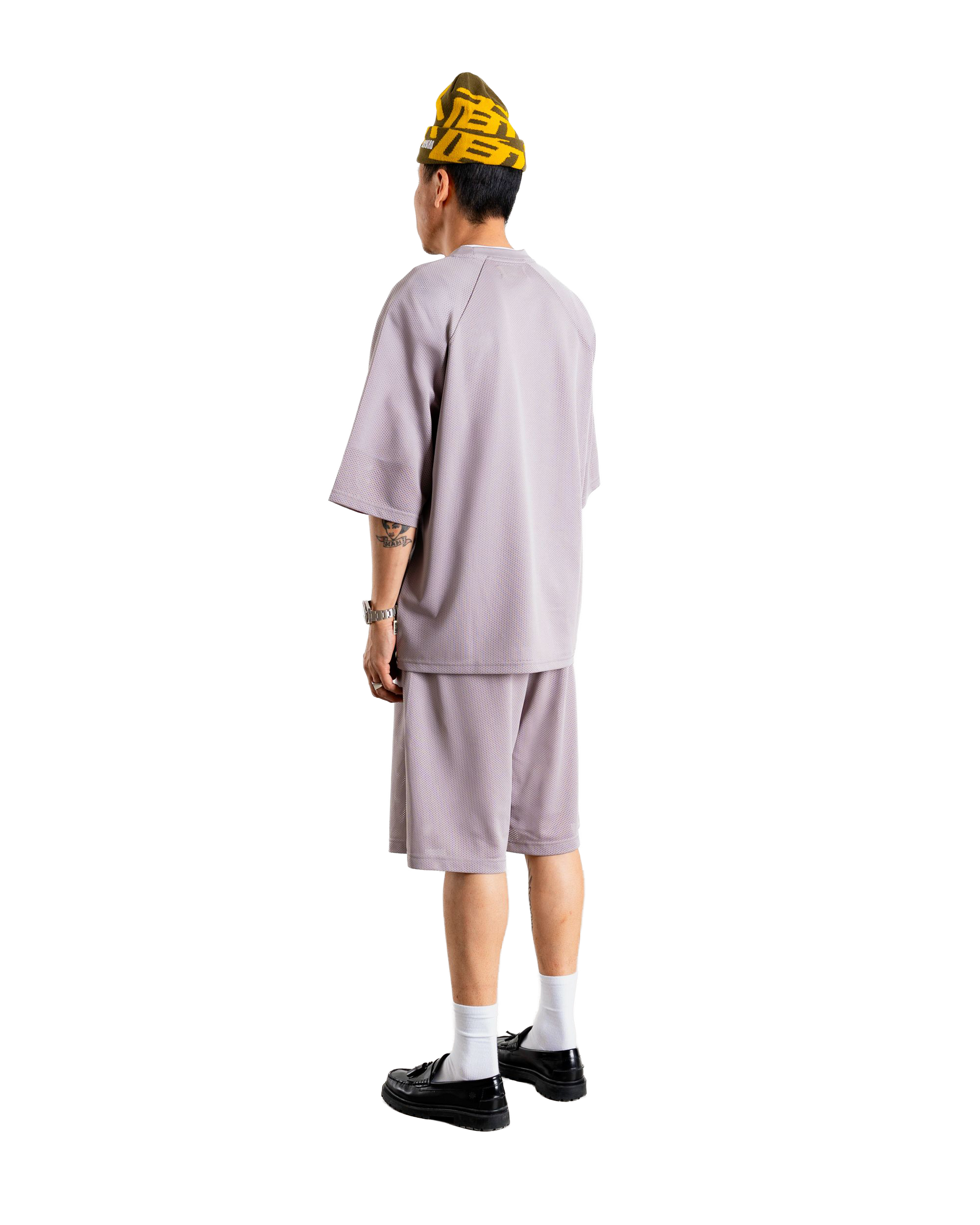 Woodbird WBBlake Mesh Tee T-Shirts Grey-Purple