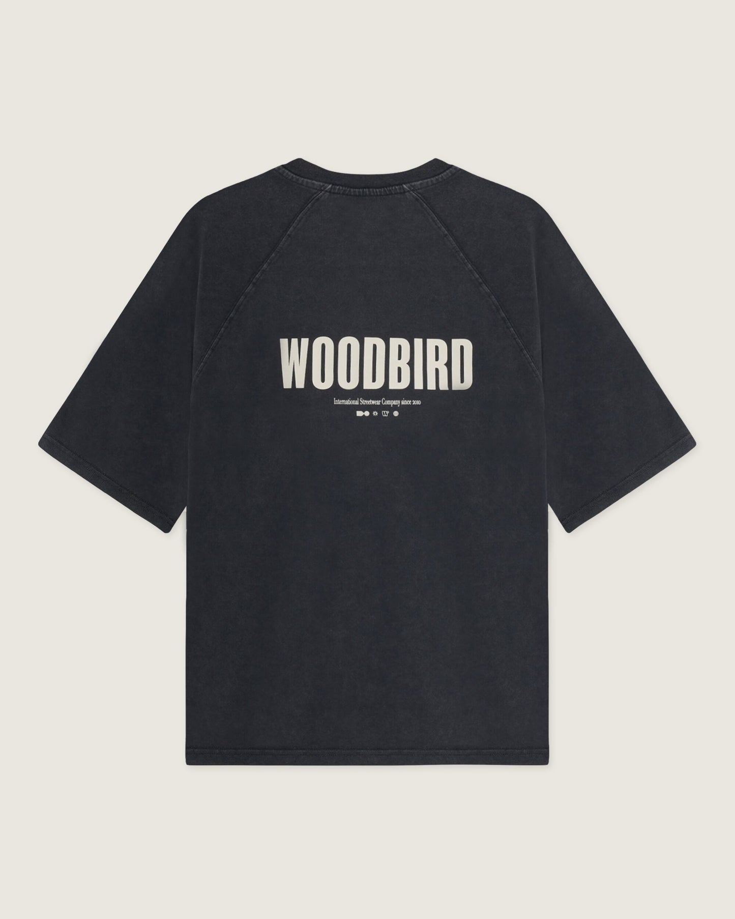 Woodbird WBBlake Washed Logo Tee T-Shirts Black