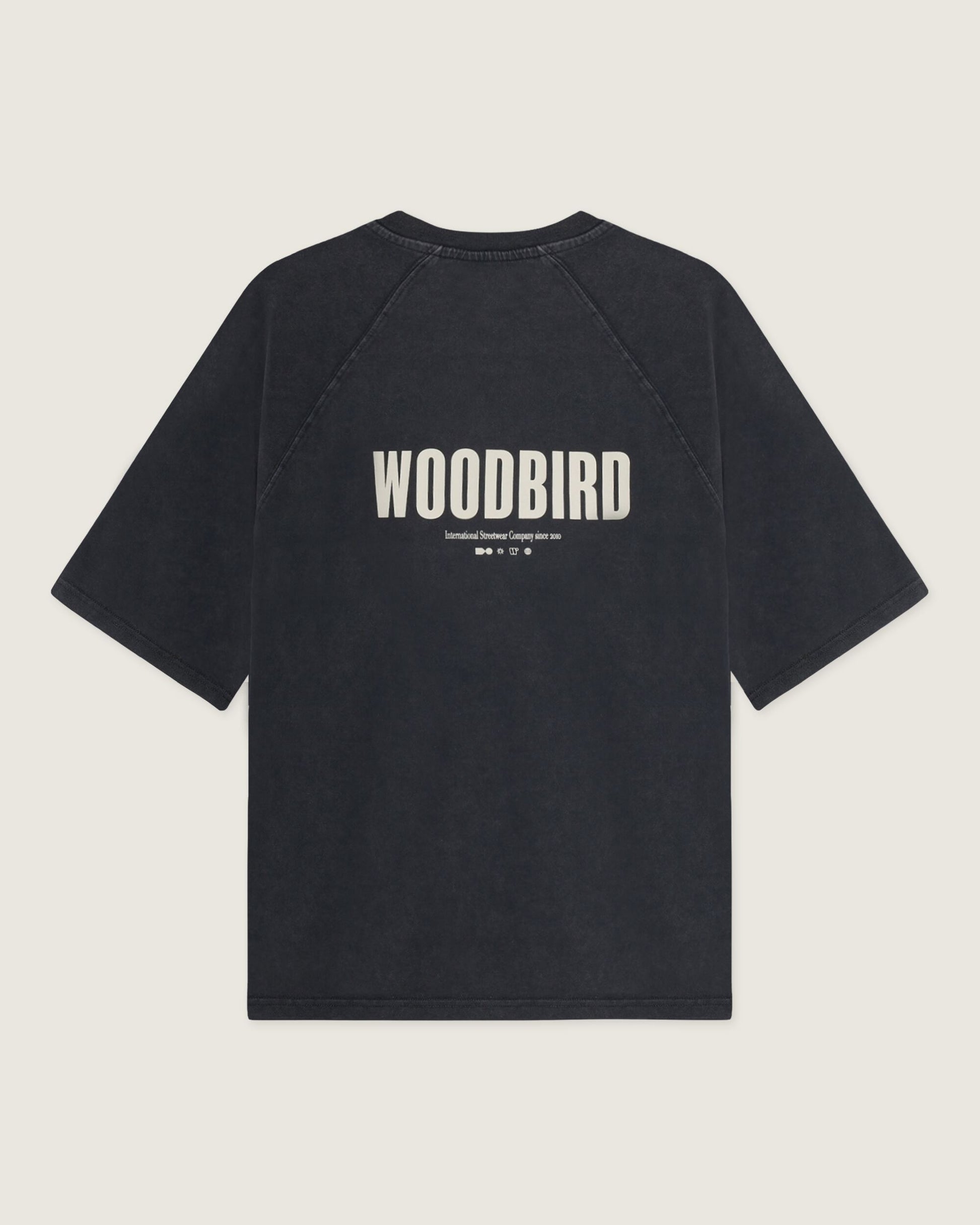 Woodbird WBBlake Washed Logo Tee T-Shirts Black