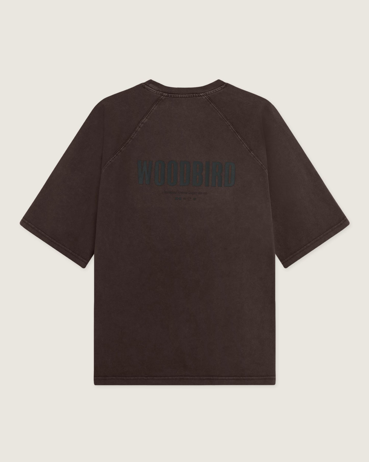 Woodbird WBBlake Washed Logo Tee T-Shirts Brown