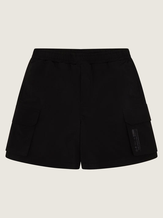 Woodbird Female WBBri Rib-Tech Cargo Short Shorts Black
