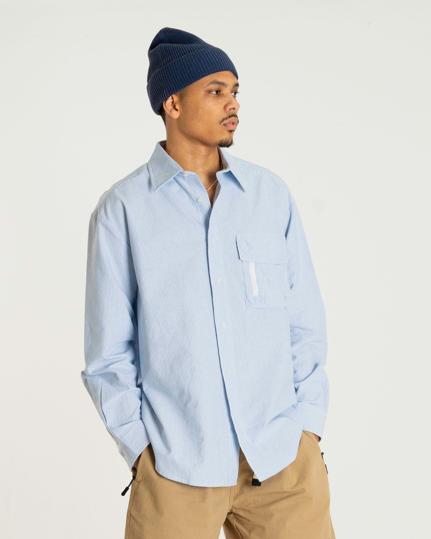 Woodbird WBBrooks Ox Shirt Shirts Light Blue