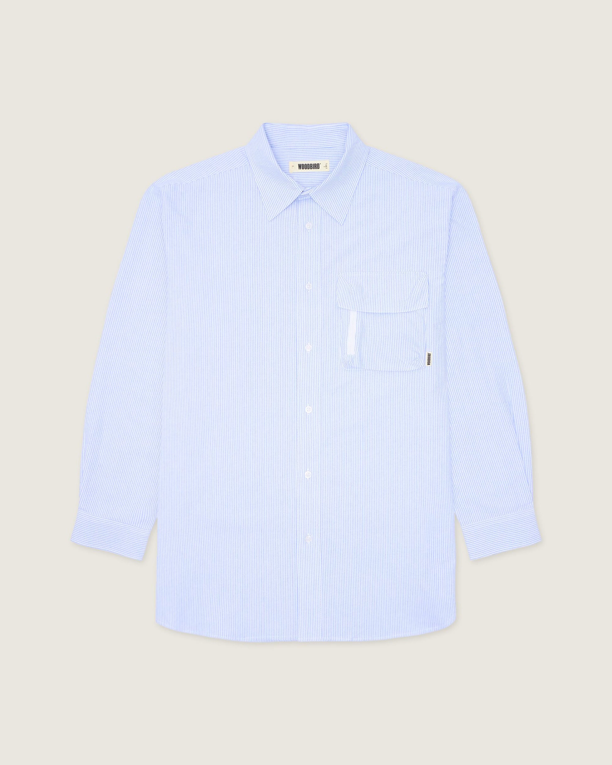 Woodbird WBBrooks Ox Shirt Shirts Light Blue