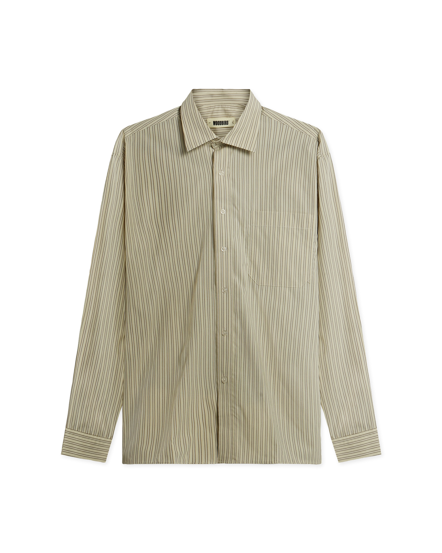 Woodbird WBBuzo Striped Shirt Shirts Yellow