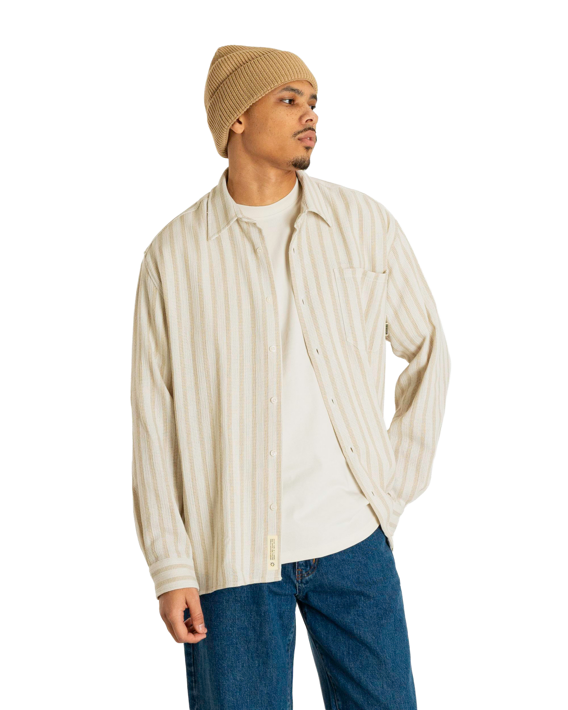 Woodbird WBBuzo Weeve Shirt Shirts Sand