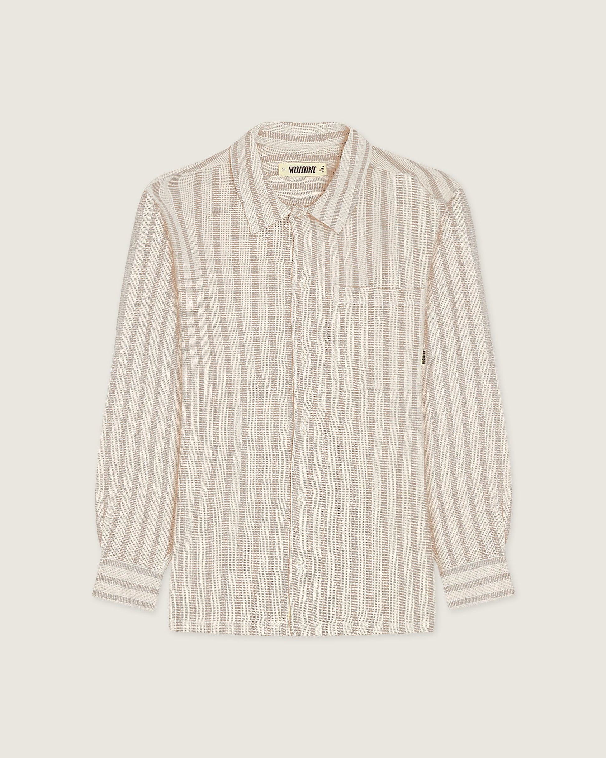 Woodbird WBBuzo Weeve Shirt Shirts Sand