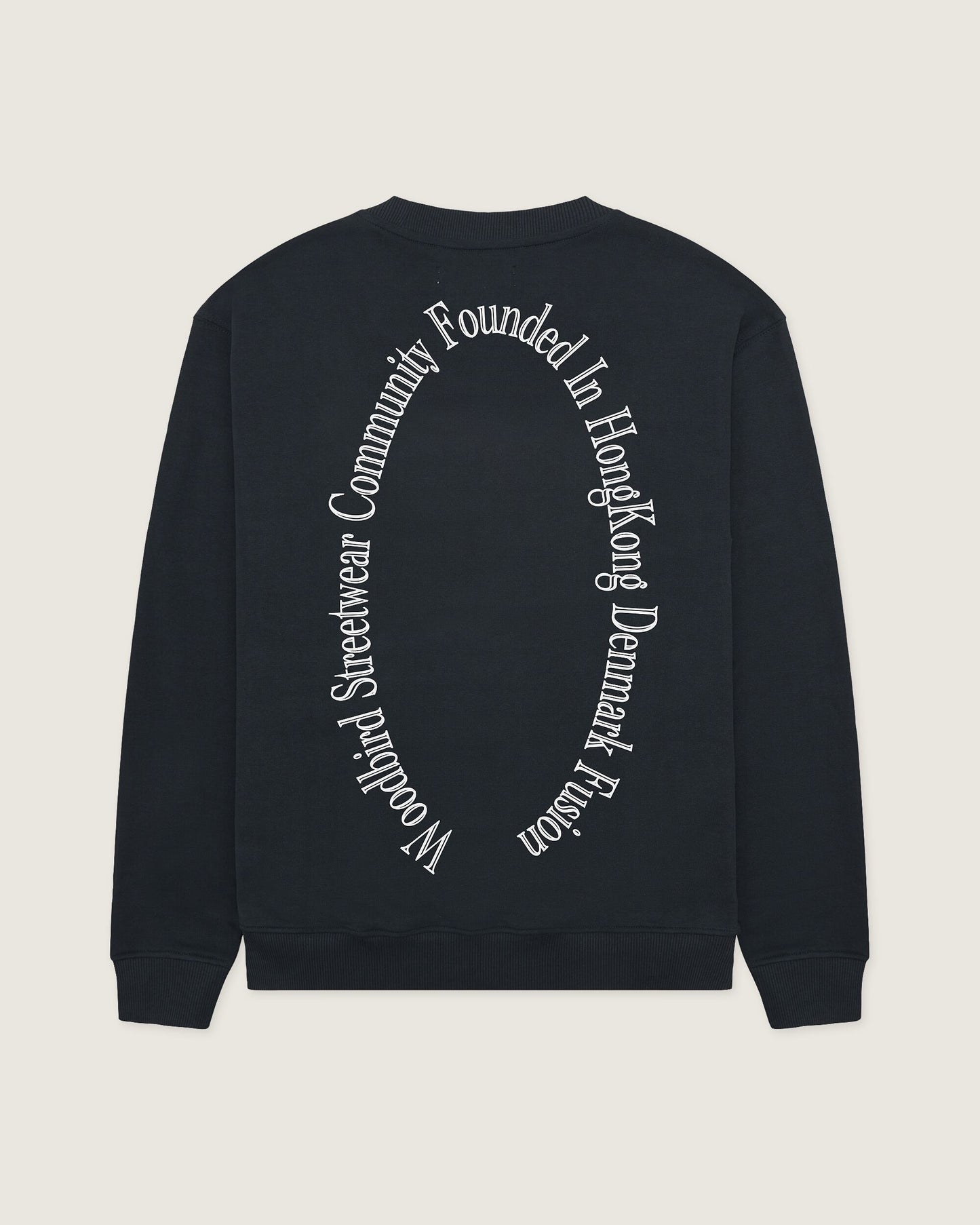 Woodbird WBCane Founded Crew Sweats Black